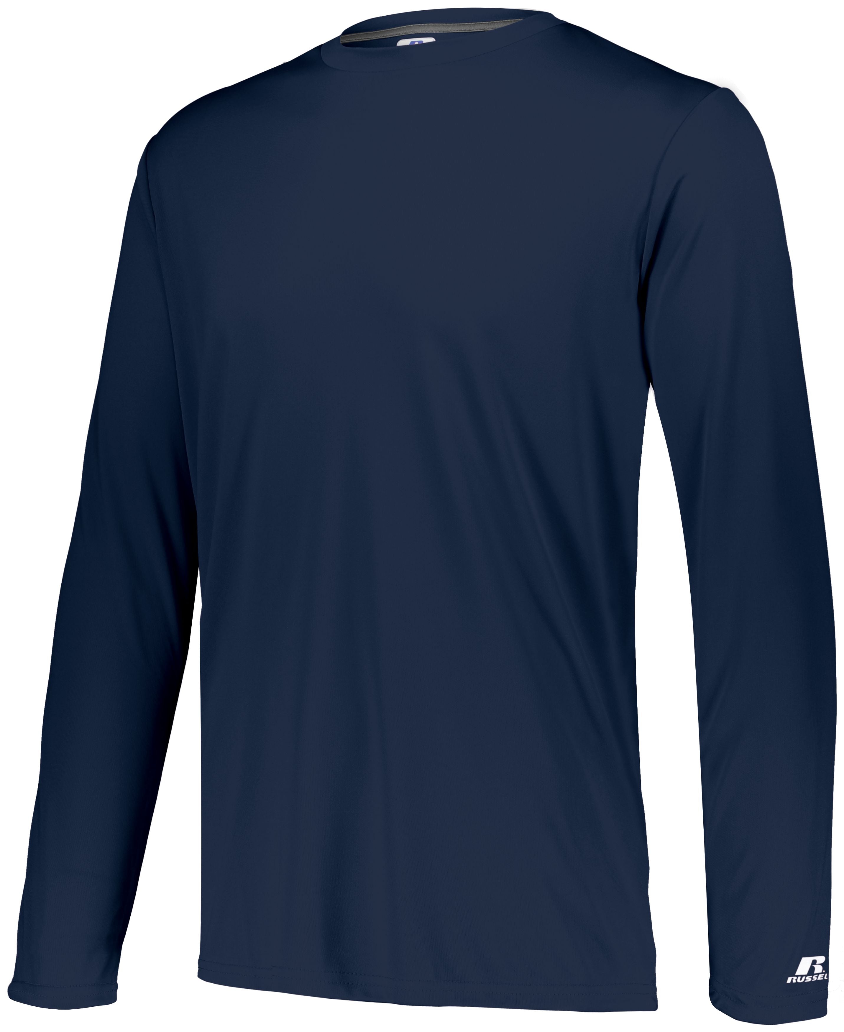 Russell Athletic Dri-Power Core Performance Long Sleeve Tee in Navy  -Part of the Adult, Adult-Tee-Shirt, T-Shirts, Russell-Athletic-Products, Shirts product lines at KanaleyCreations.com