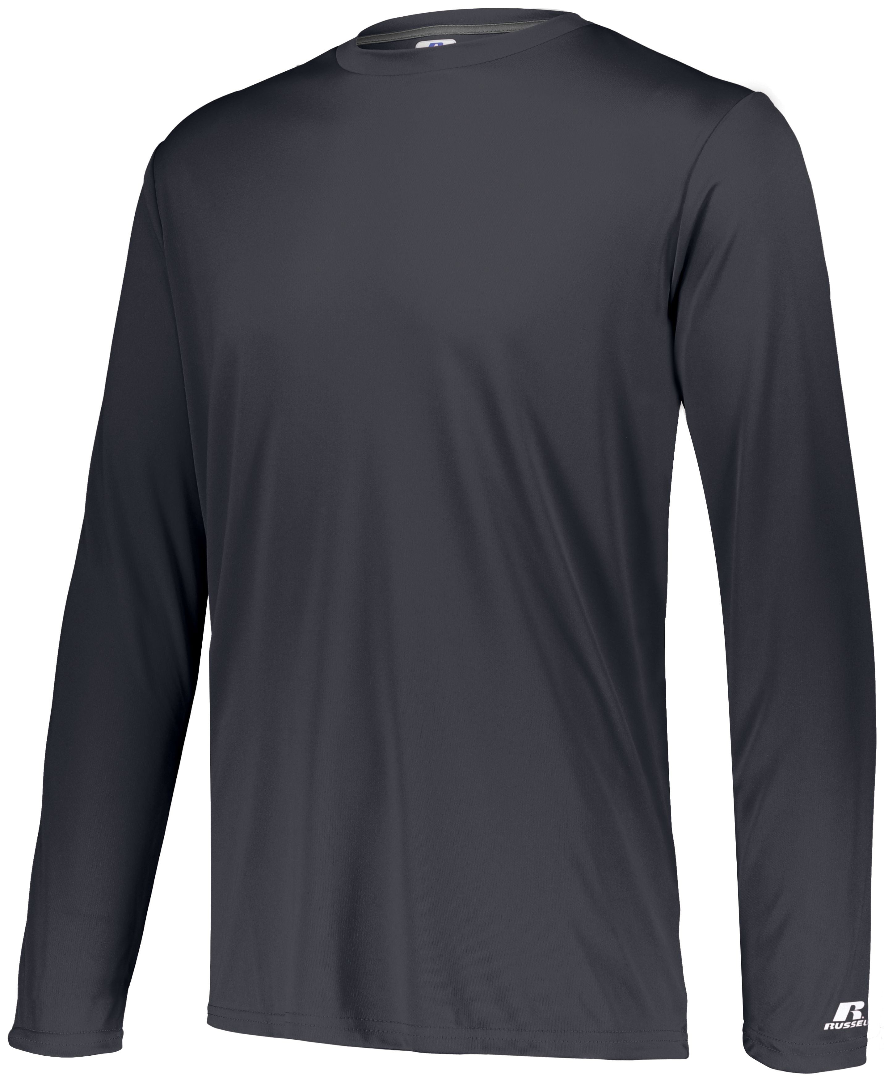 Russell Athletic Dri-Power Core Performance Long Sleeve Tee in Stealth  -Part of the Adult, Adult-Tee-Shirt, T-Shirts, Russell-Athletic-Products, Shirts product lines at KanaleyCreations.com