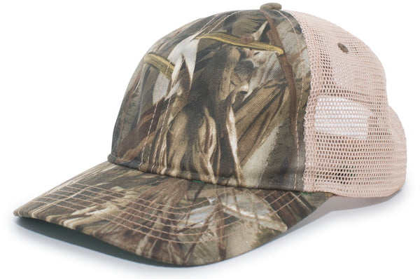 Pacific Headwear Vintage Camo Soft Trucker Snapback Cap