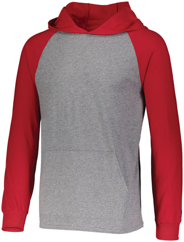 Russell Athletic Essential Hoodie in Oxford/True Red  -Part of the Adult, Russell-Athletic-Products, Shirts product lines at KanaleyCreations.com