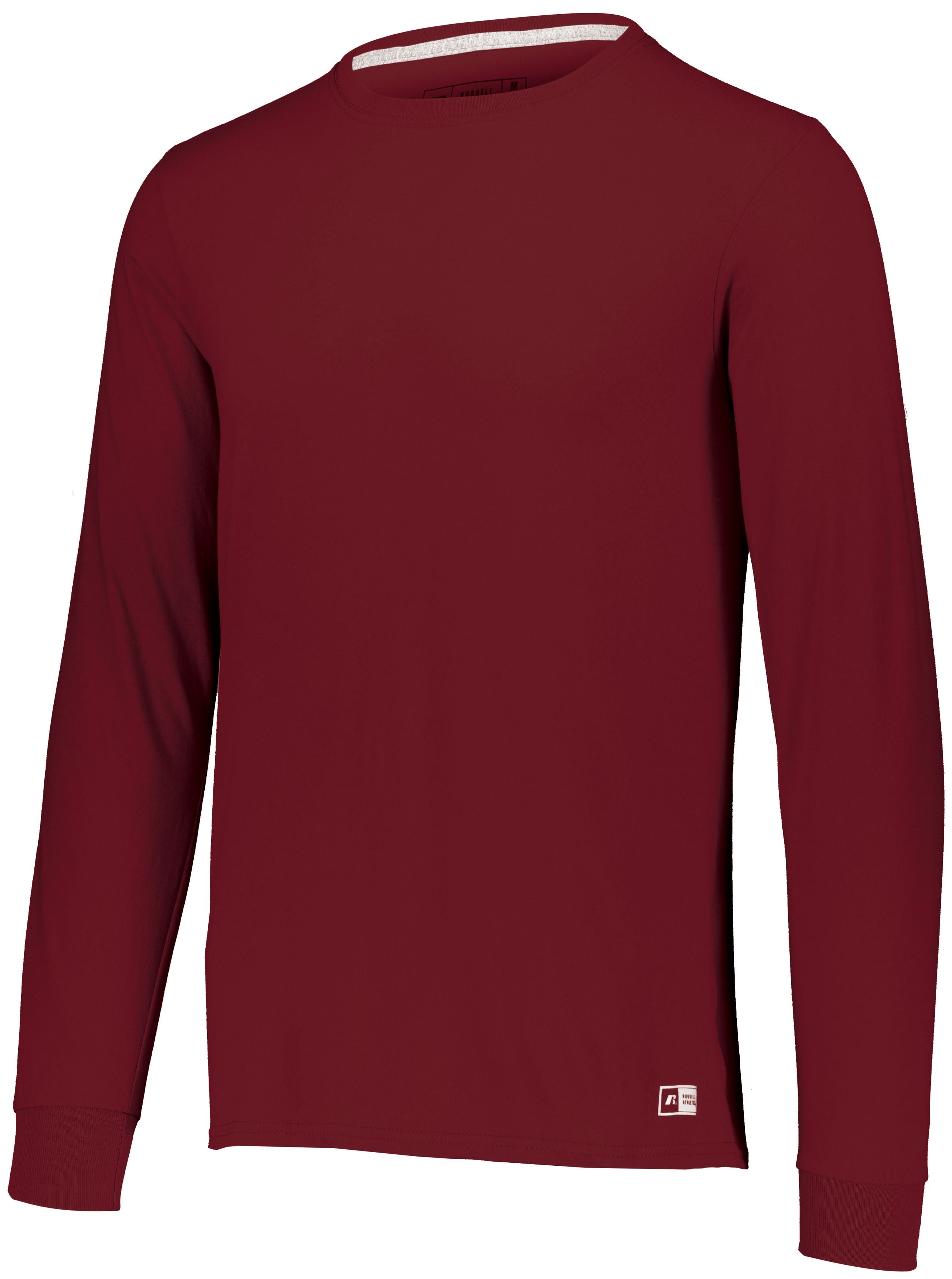 Russell Athletic Essential Long Sleeve Tee in Cardinal  -Part of the Adult, Adult-Tee-Shirt, T-Shirts, Russell-Athletic-Products, Shirts product lines at KanaleyCreations.com