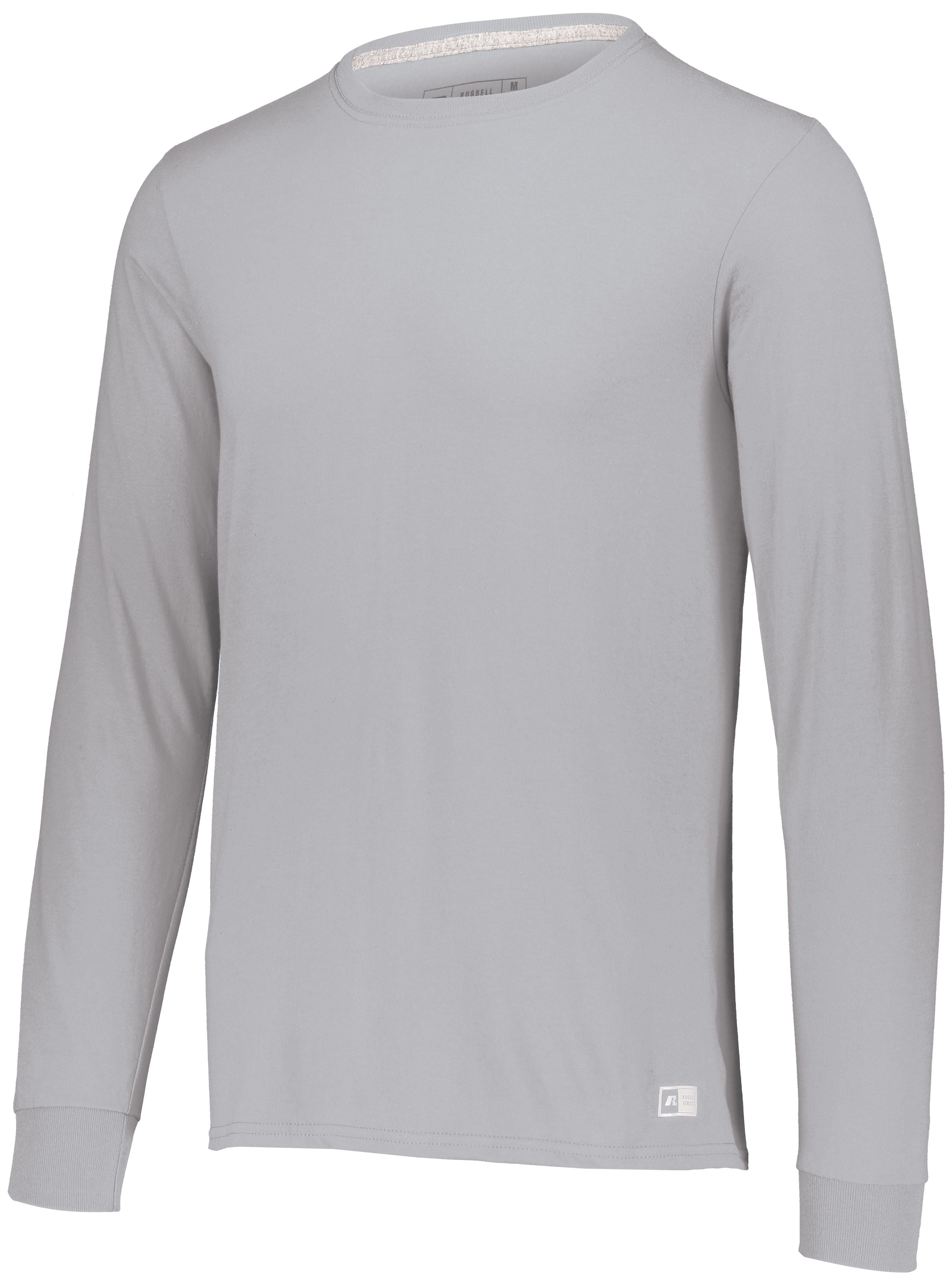 Russell Athletic Essential Long Sleeve Tee in Oxford  -Part of the Adult, Adult-Tee-Shirt, T-Shirts, Russell-Athletic-Products, Shirts product lines at KanaleyCreations.com