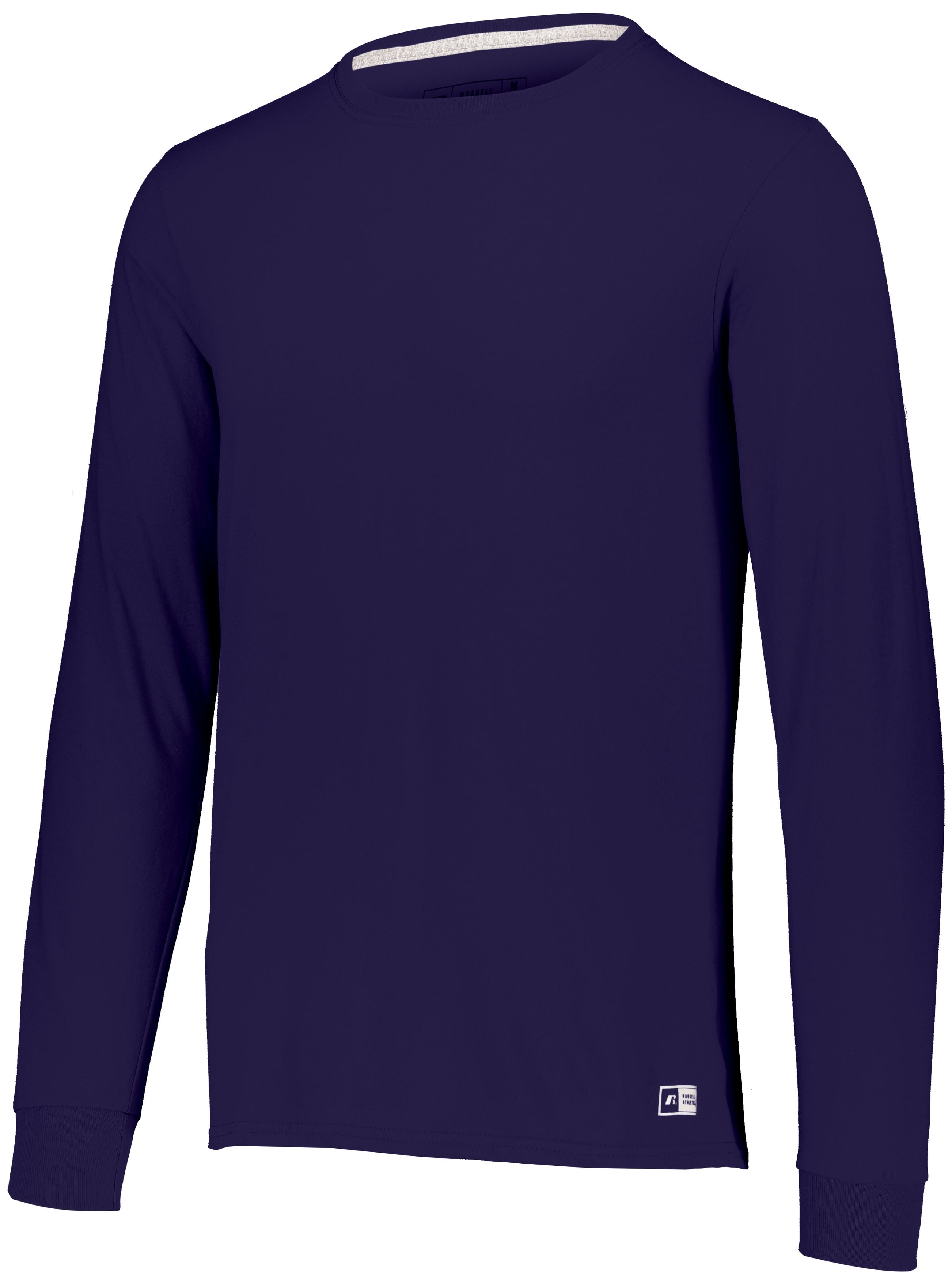 Russell Athletic Essential Long Sleeve Tee in Purple  -Part of the Adult, Adult-Tee-Shirt, T-Shirts, Russell-Athletic-Products, Shirts product lines at KanaleyCreations.com