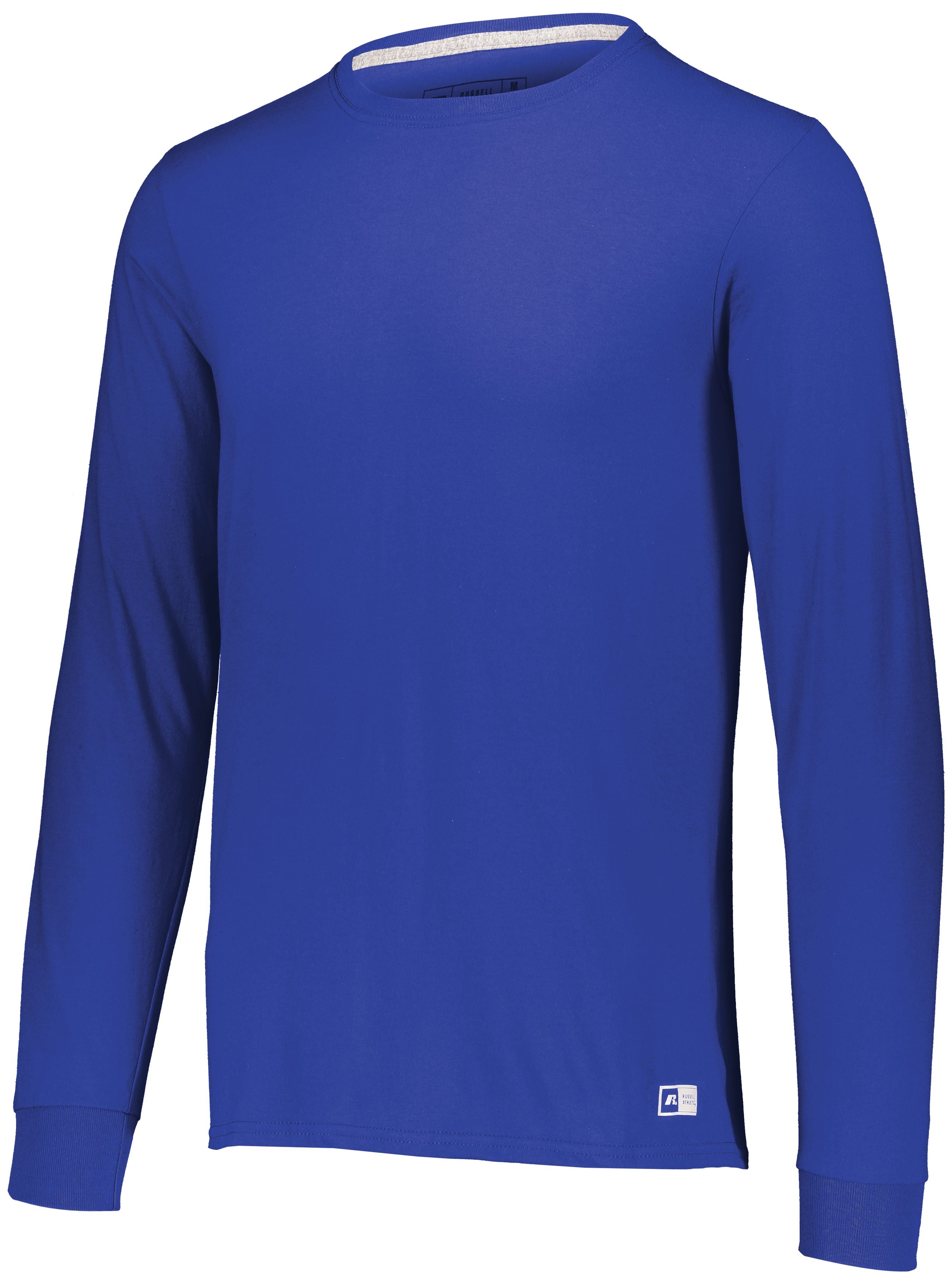 Russell Athletic Essential Long Sleeve Tee in Royal  -Part of the Adult, Adult-Tee-Shirt, T-Shirts, Russell-Athletic-Products, Shirts product lines at KanaleyCreations.com