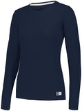 Russell Athletic Ladies Essential Long Sleeve Tee in Navy  -Part of the Ladies, Ladies-Tee-Shirt, T-Shirts, Russell-Athletic-Products, Shirts product lines at KanaleyCreations.com