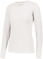 Russell Athletic Ladies Essential Long Sleeve Tee in White  -Part of the Ladies, Ladies-Tee-Shirt, T-Shirts, Russell-Athletic-Products, Shirts product lines at KanaleyCreations.com