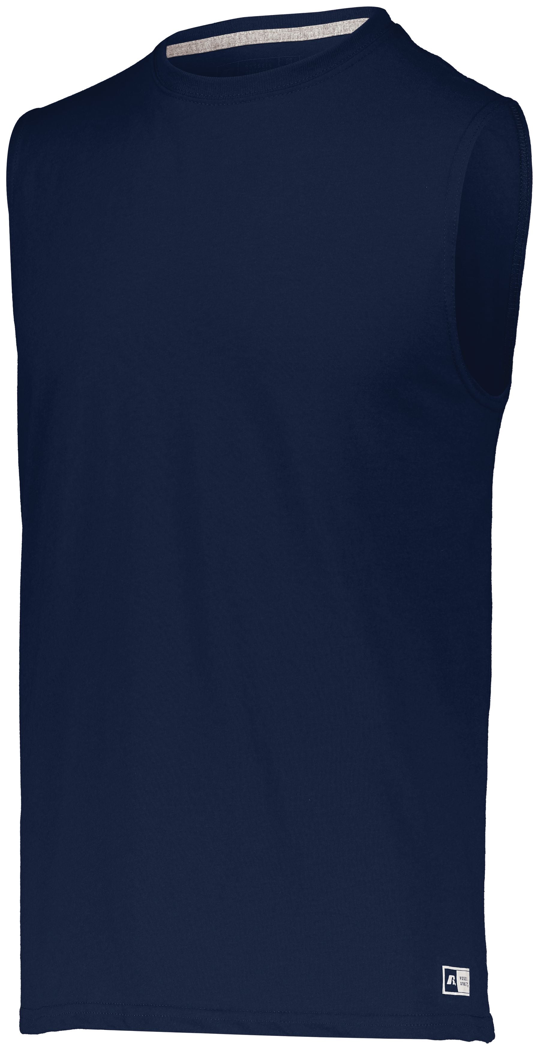 Russell Athletic Essential Muscle Tee in Navy  -Part of the Adult, Adult-Tee-Shirt, T-Shirts, Russell-Athletic-Products, Shirts product lines at KanaleyCreations.com