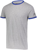 Russell Athletic Essential Ringer Tee in Oxford/Royal  -Part of the Adult, Adult-Tee-Shirt, T-Shirts, Russell-Athletic-Products, Shirts product lines at KanaleyCreations.com