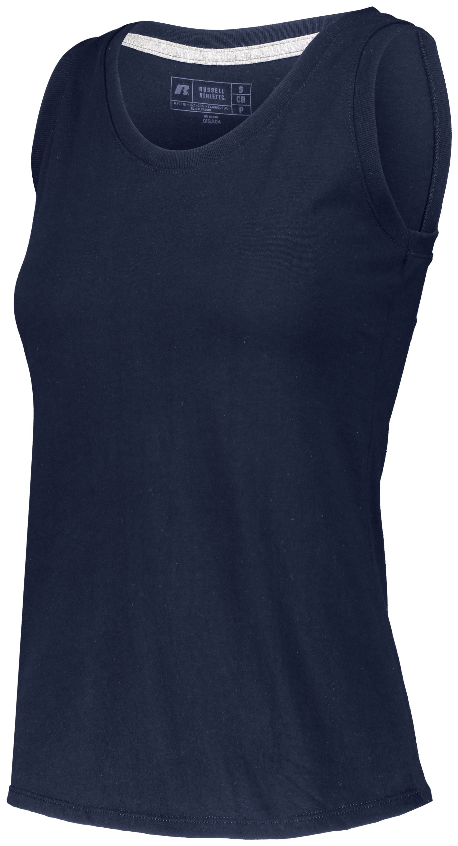 Russell Athletic Ladies Essential Tank in Navy  -Part of the Ladies, Ladies-Tank, Russell-Athletic-Products, Shirts product lines at KanaleyCreations.com