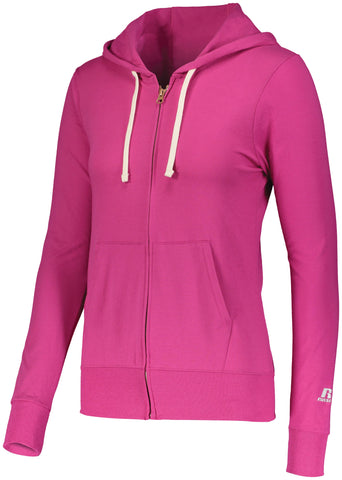 Russell Athletic Ladies Essential Full Zip Jacket in Very Berry  -Part of the Ladies, Russell-Athletic-Products, Shirts product lines at KanaleyCreations.com