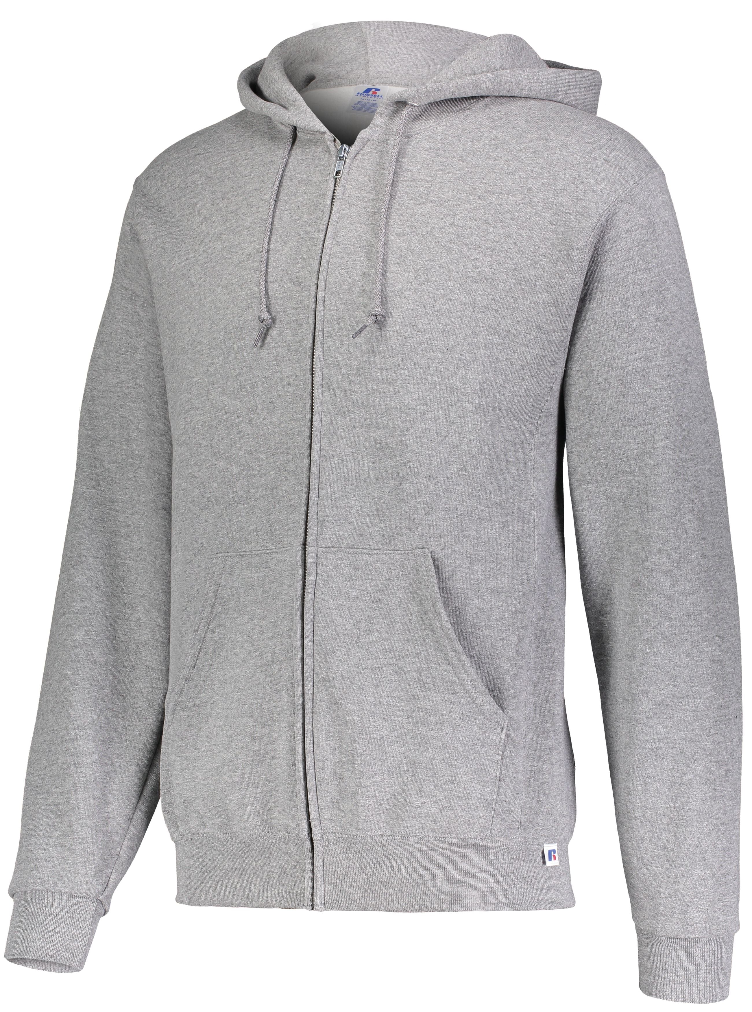 Russell Athletic Dri-Power Fleece Full-Zip Hoodie in Oxford  -Part of the Adult, Russell-Athletic-Products, Shirts product lines at KanaleyCreations.com