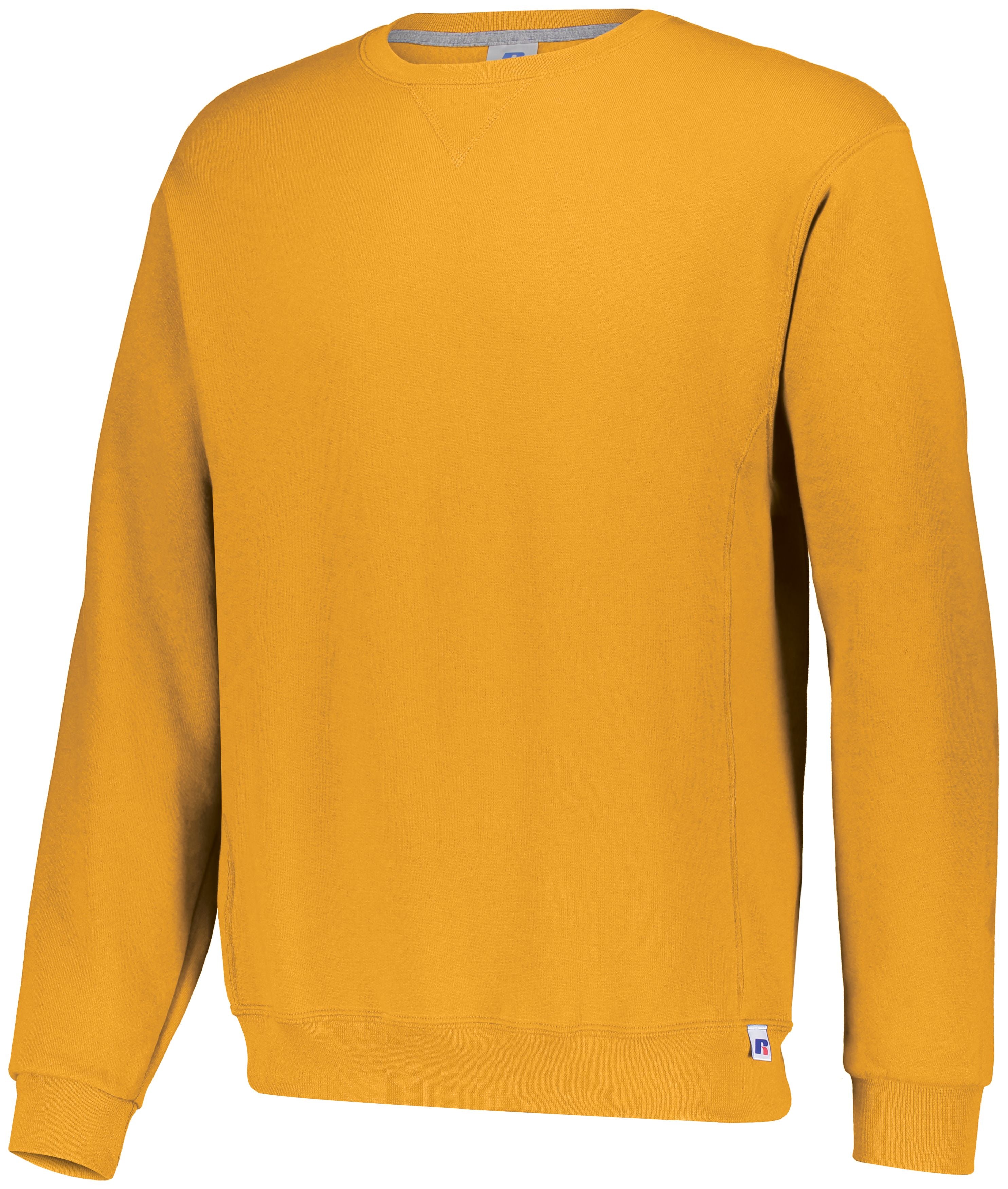 Russell Athletic Dri-Power  Fleece Crew Sweatshirt in Gold  -Part of the Adult, Adult-Sweatshirt, Russell-Athletic-Products, Outerwear product lines at KanaleyCreations.com