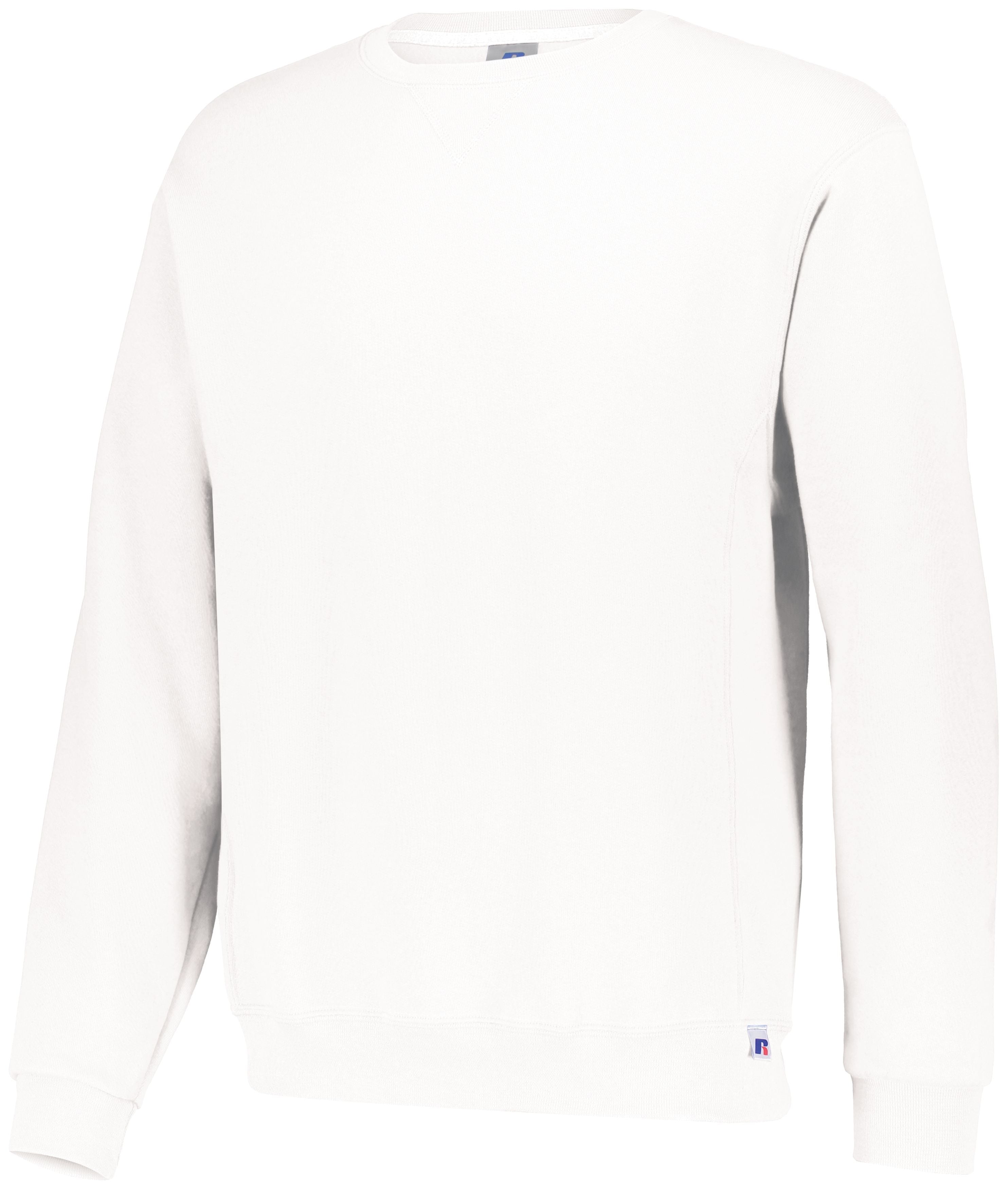 Russell Athletic Dri-Power  Fleece Crew Sweatshirt in White  -Part of the Adult, Adult-Sweatshirt, Russell-Athletic-Products, Outerwear product lines at KanaleyCreations.com