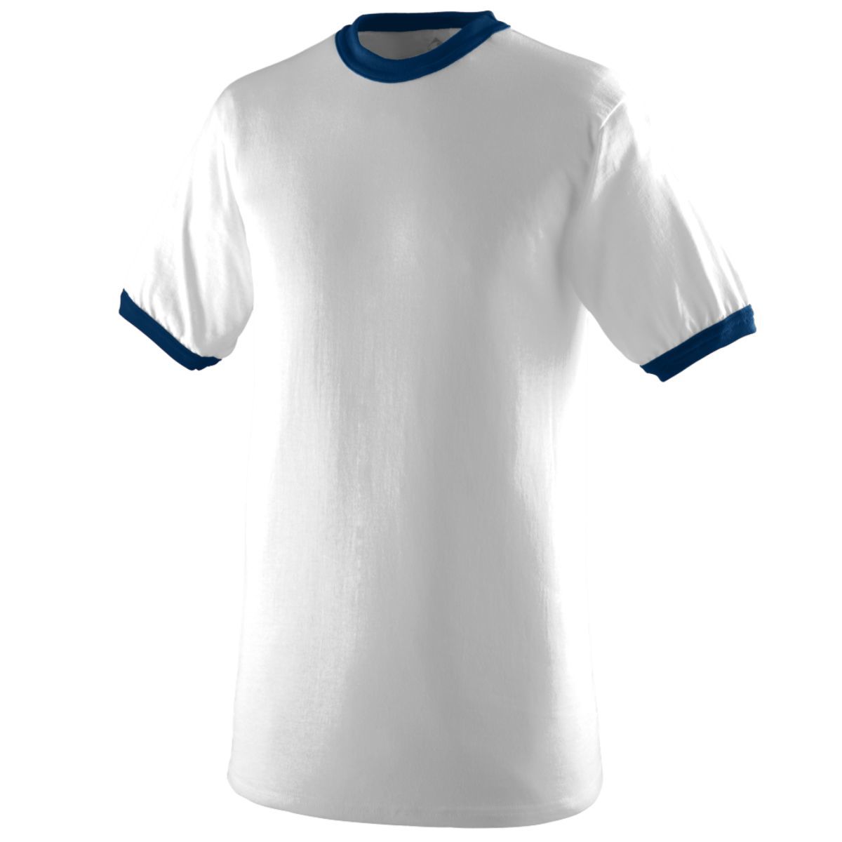 Augusta Sportswear Youth-Ringer T-Shirt in White/Navy  -Part of the Youth, Youth-Tee-Shirt, T-Shirts, Augusta-Products, Soccer, Shirts, All-Sports-1 product lines at KanaleyCreations.com