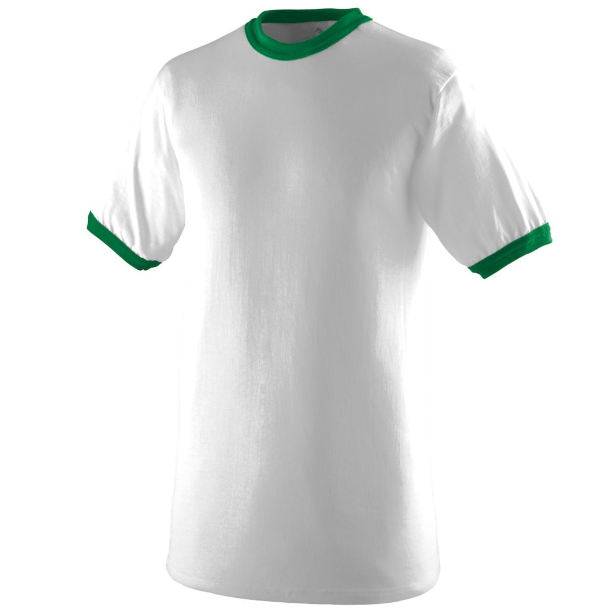 Augusta Sportswear Youth-Ringer T-Shirt in White/Kelly  -Part of the Youth, Youth-Tee-Shirt, T-Shirts, Augusta-Products, Soccer, Shirts, All-Sports-1 product lines at KanaleyCreations.com