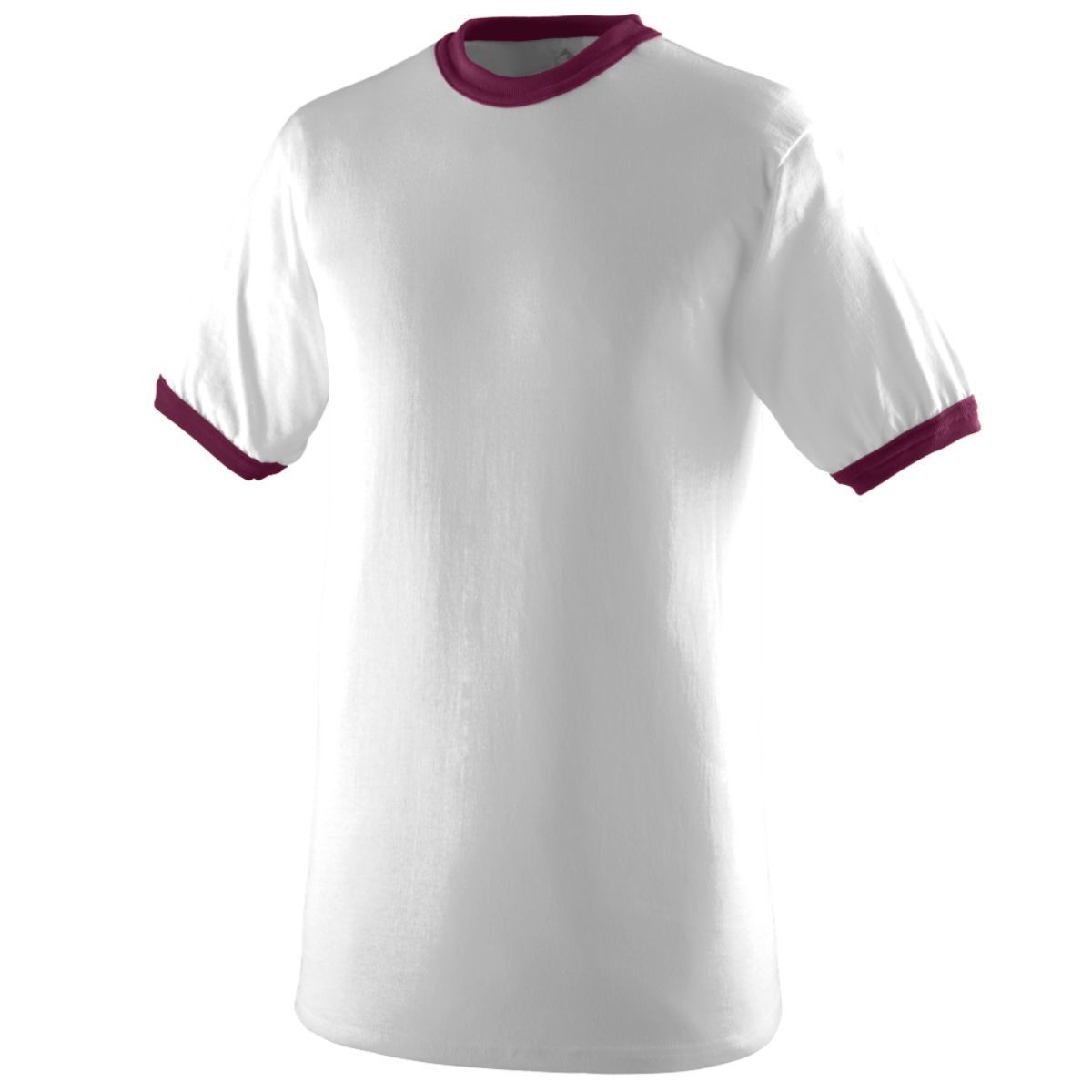Augusta Sportswear Youth-Ringer T-Shirt in White/Maroon  -Part of the Youth, Youth-Tee-Shirt, T-Shirts, Augusta-Products, Soccer, Shirts, All-Sports-1 product lines at KanaleyCreations.com