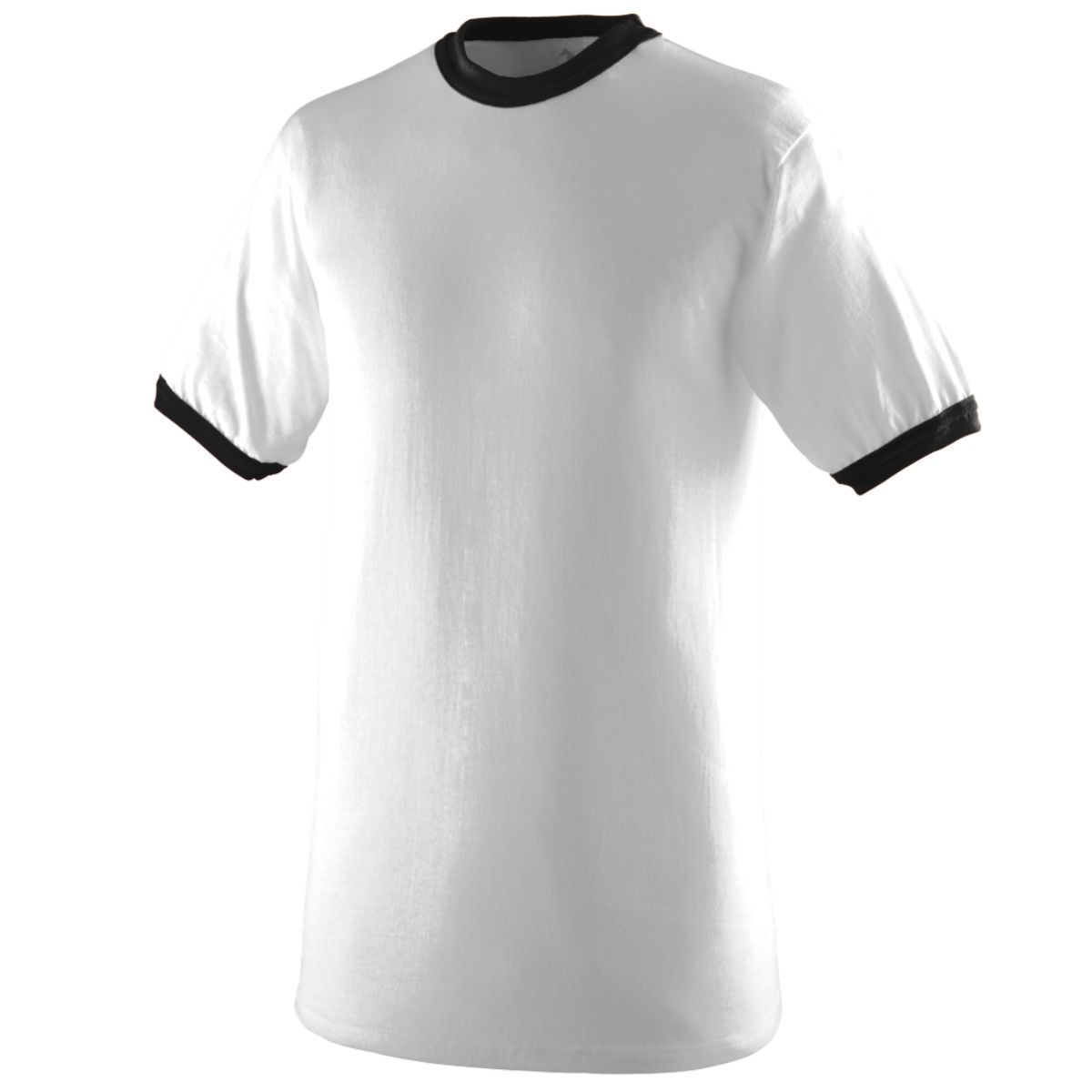 Augusta Sportswear Youth-Ringer T-Shirt in White/Black  -Part of the Youth, Youth-Tee-Shirt, T-Shirts, Augusta-Products, Soccer, Shirts, All-Sports-1 product lines at KanaleyCreations.com