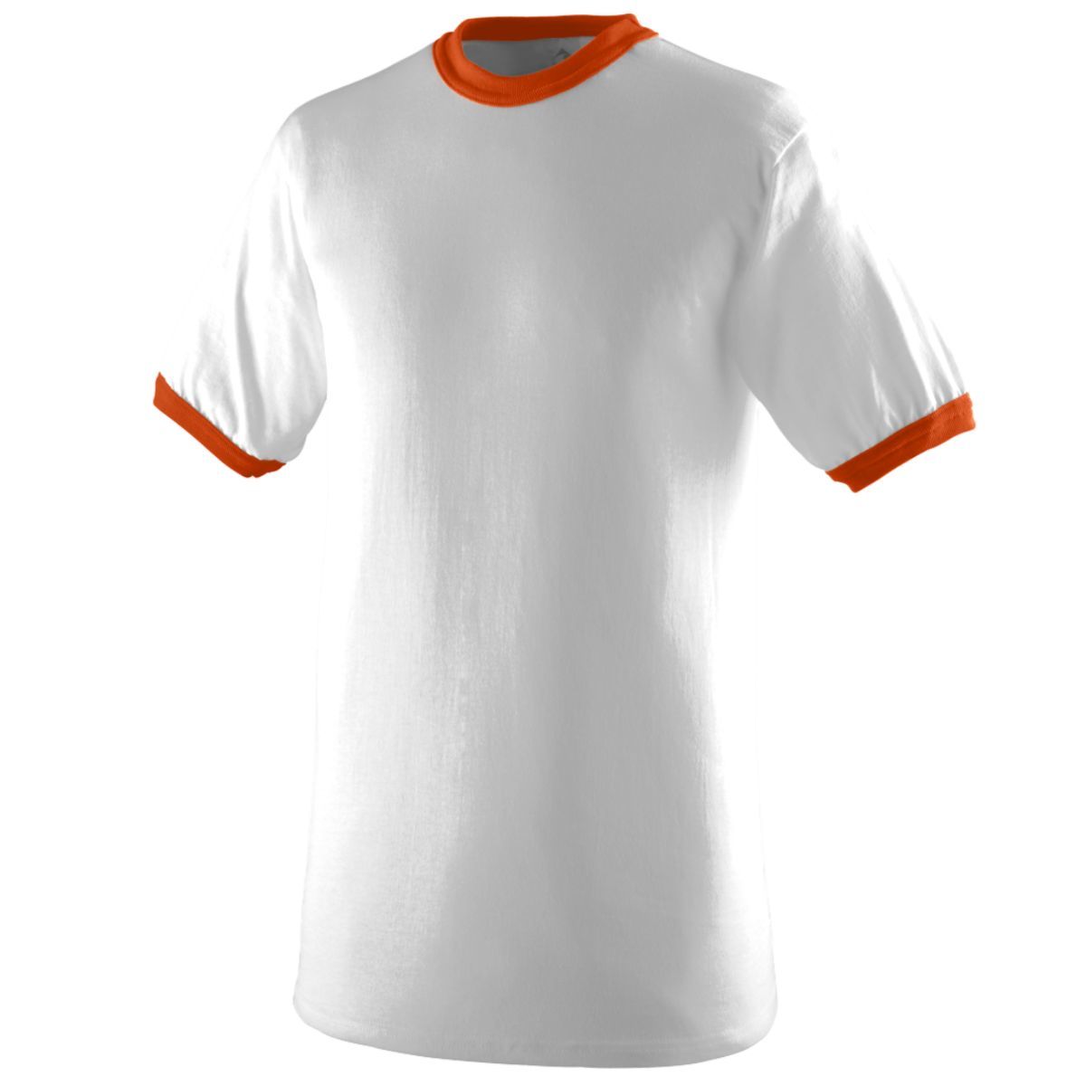 Augusta Sportswear Youth-Ringer T-Shirt in White/Orange  -Part of the Youth, Youth-Tee-Shirt, T-Shirts, Augusta-Products, Soccer, Shirts, All-Sports-1 product lines at KanaleyCreations.com
