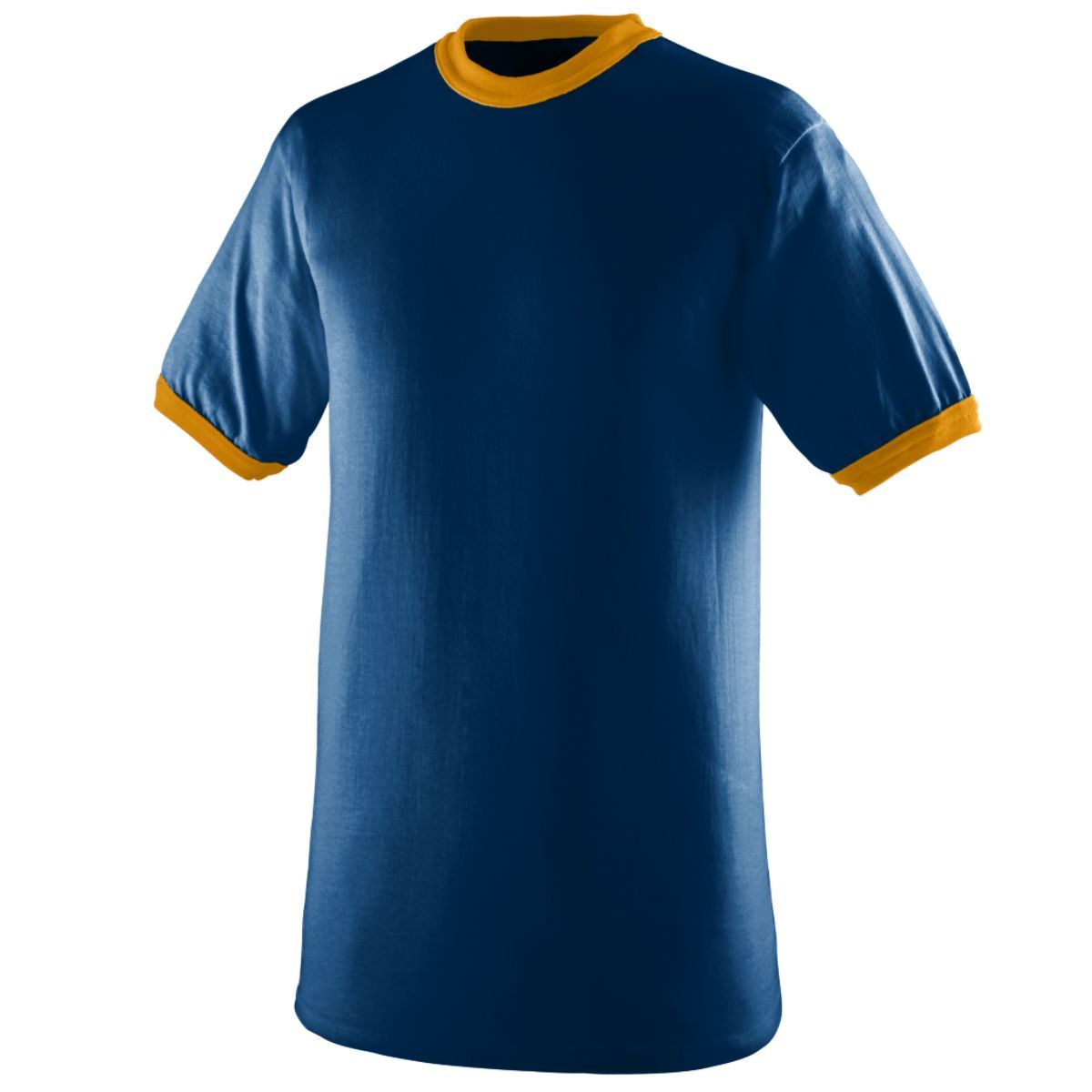 Augusta Sportswear Youth-Ringer T-Shirt in Navy/Gold  -Part of the Youth, Youth-Tee-Shirt, T-Shirts, Augusta-Products, Soccer, Shirts, All-Sports-1 product lines at KanaleyCreations.com