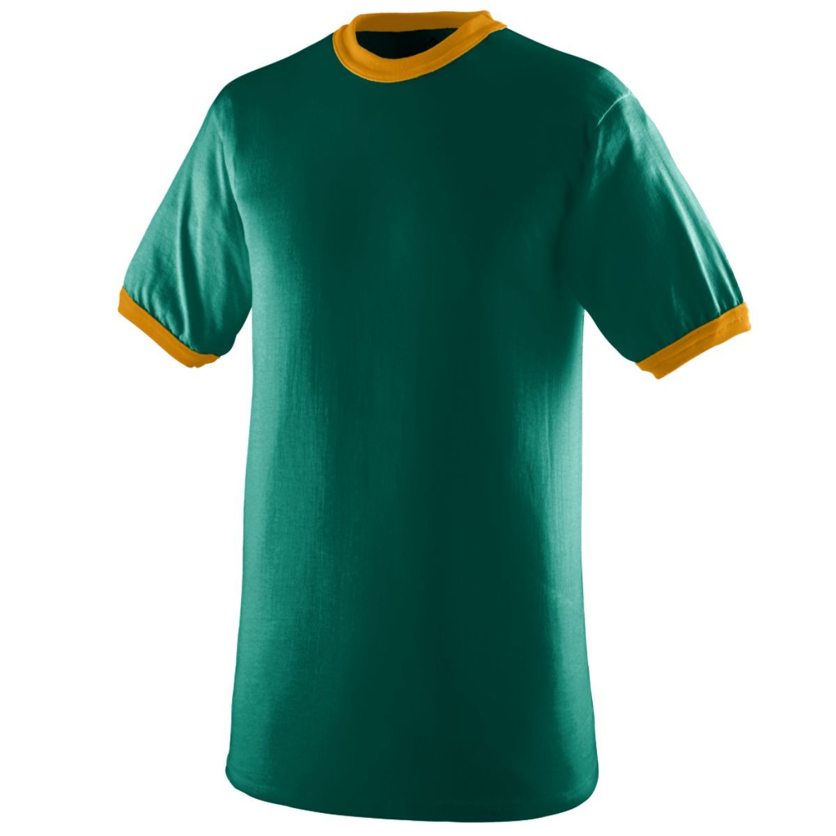 Augusta Sportswear Youth-Ringer T-Shirt in Dark Green/Gold  -Part of the Youth, Youth-Tee-Shirt, T-Shirts, Augusta-Products, Soccer, Shirts, All-Sports-1 product lines at KanaleyCreations.com