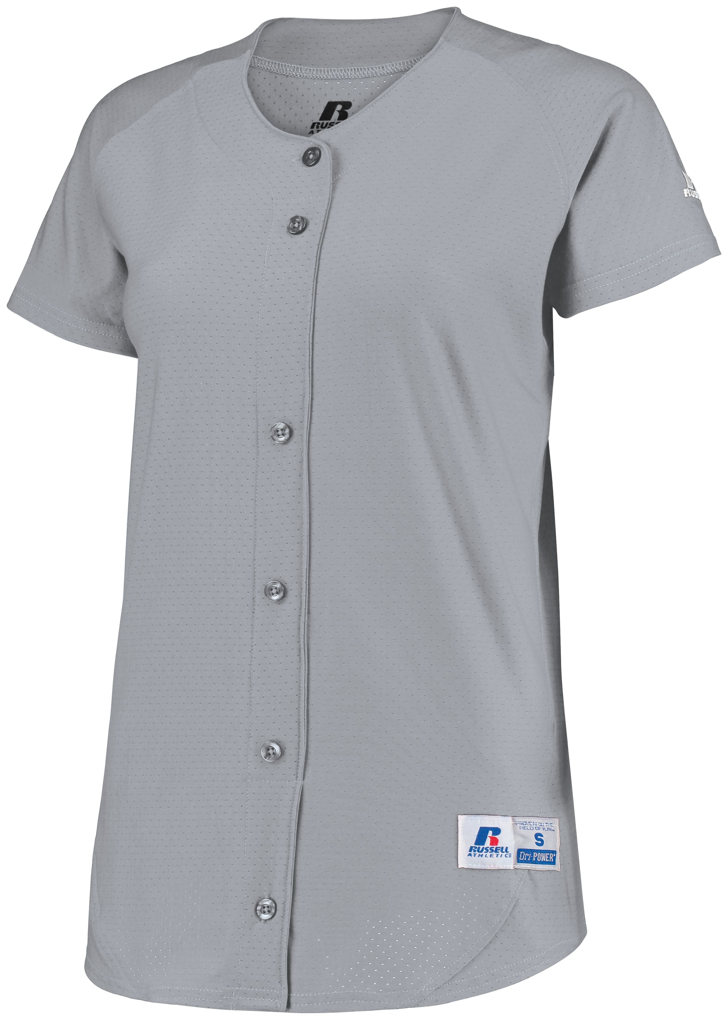 Russell Athletic Ladies Stretch Faux Button Jersey