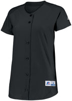 Russell Athletic Ladies Stretch Faux Button Jersey