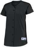 Russell Athletic Ladies Stretch Faux Button Jersey