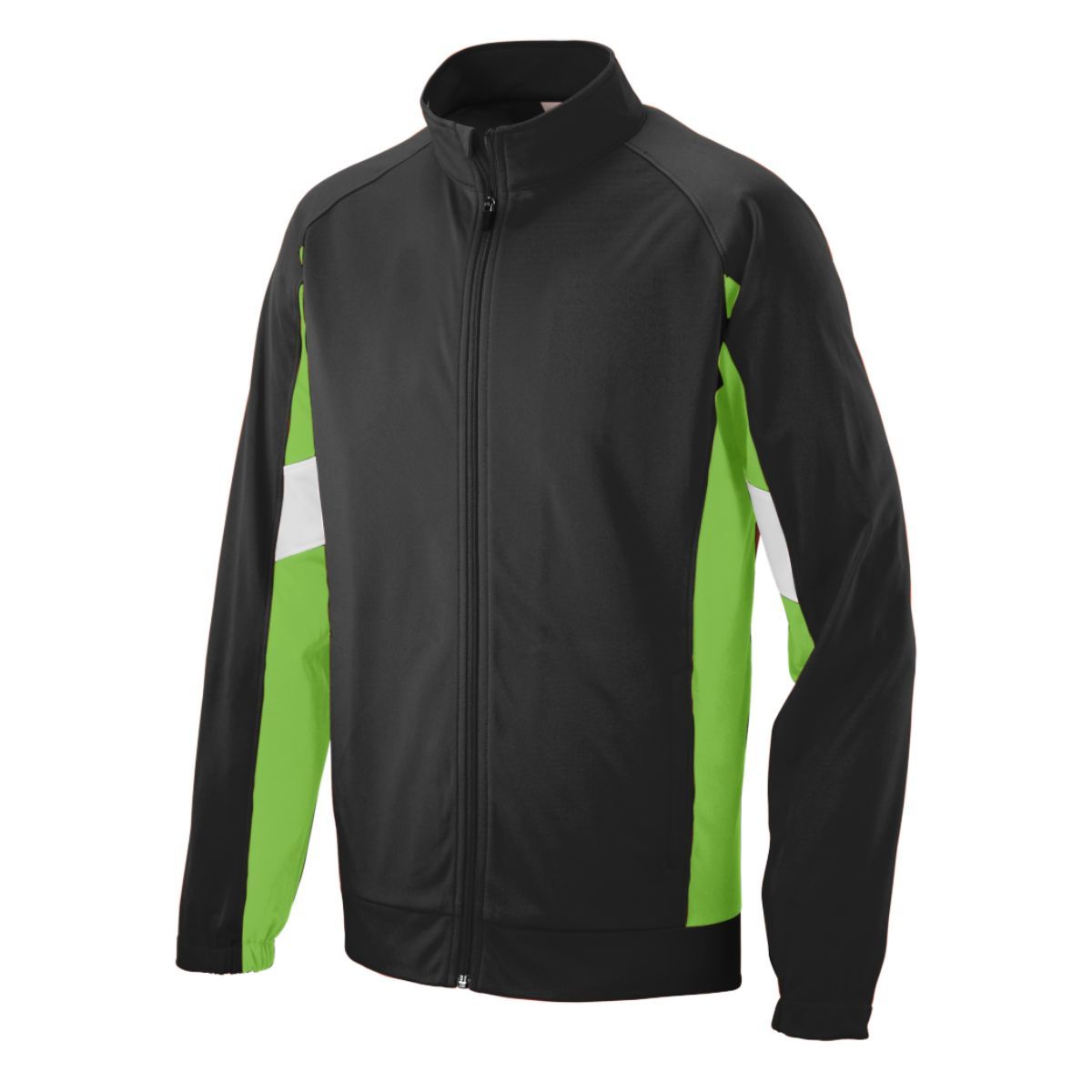 Augusta Sportswear Tour De Force Jacket in Black/Lime/White  -Part of the Adult, Adult-Jacket, Augusta-Products, Outerwear product lines at KanaleyCreations.com