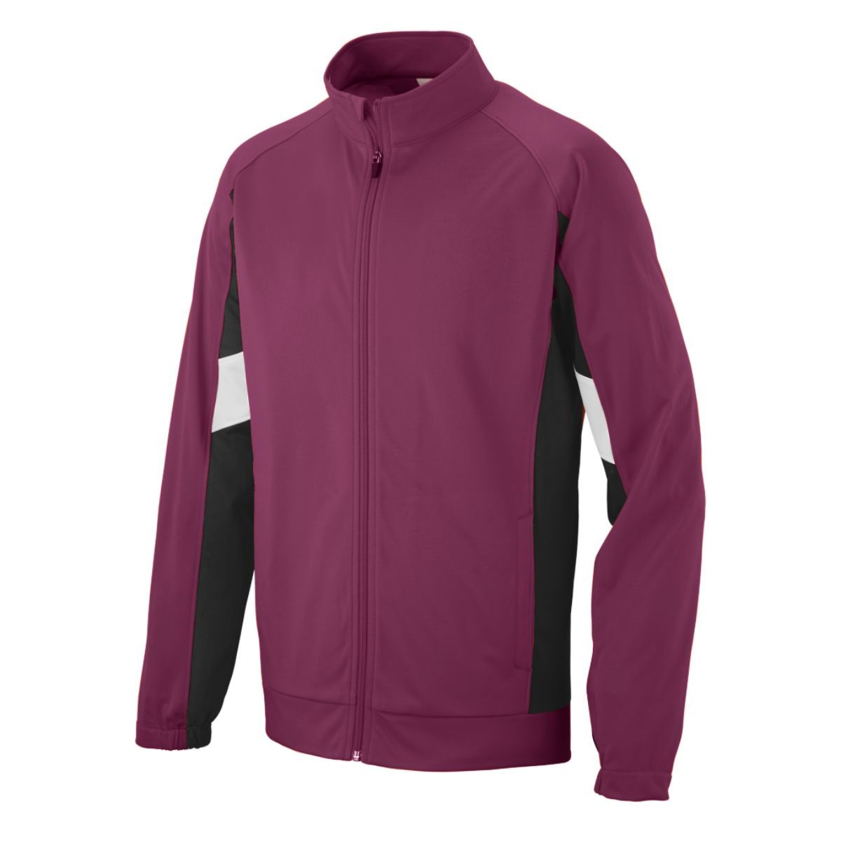 Augusta Sportswear Youth Tour De Force Jacket in Maroon/Black/White  -Part of the Youth, Youth-Jacket, Augusta-Products, Outerwear product lines at KanaleyCreations.com