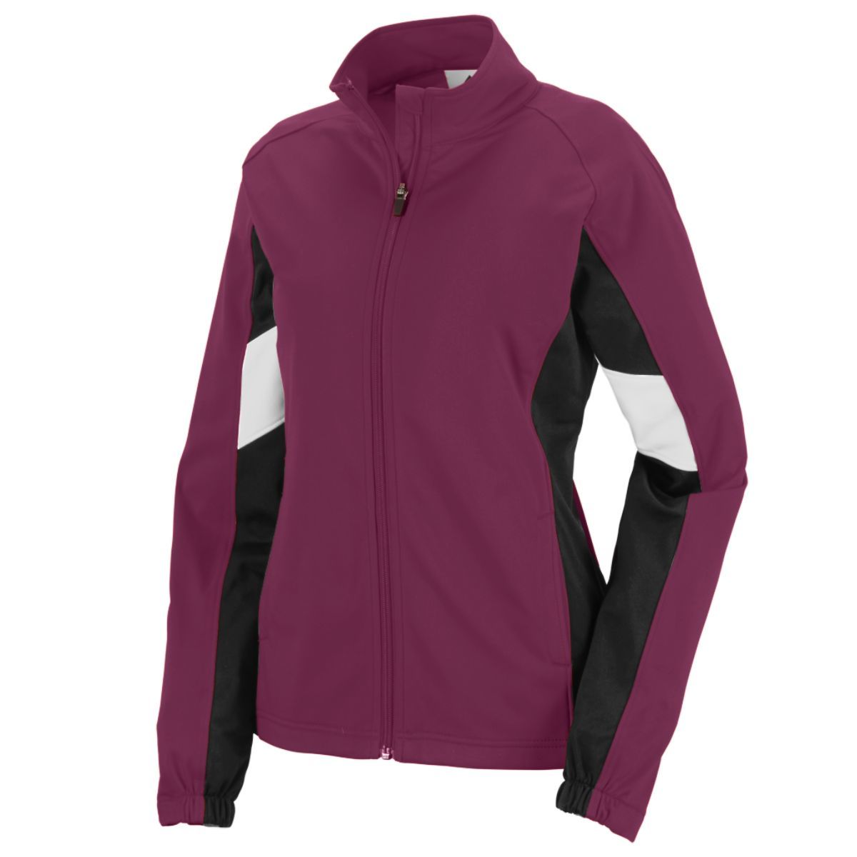 Augusta Sportswear Ladies Tour De Force Jacket in Maroon/Black/White  -Part of the Ladies, Ladies-Jacket, Augusta-Products, Outerwear product lines at KanaleyCreations.com