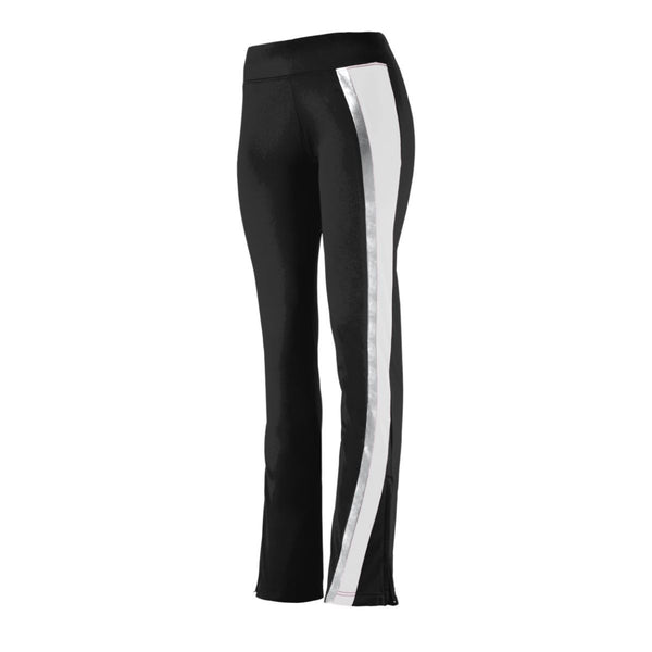 Augusta Sportswear Ladies Aurora Pant in Black/White/Metallic Silver  -Part of the Ladies, Ladies-Pants, Pants, Augusta-Products product lines at KanaleyCreations.com