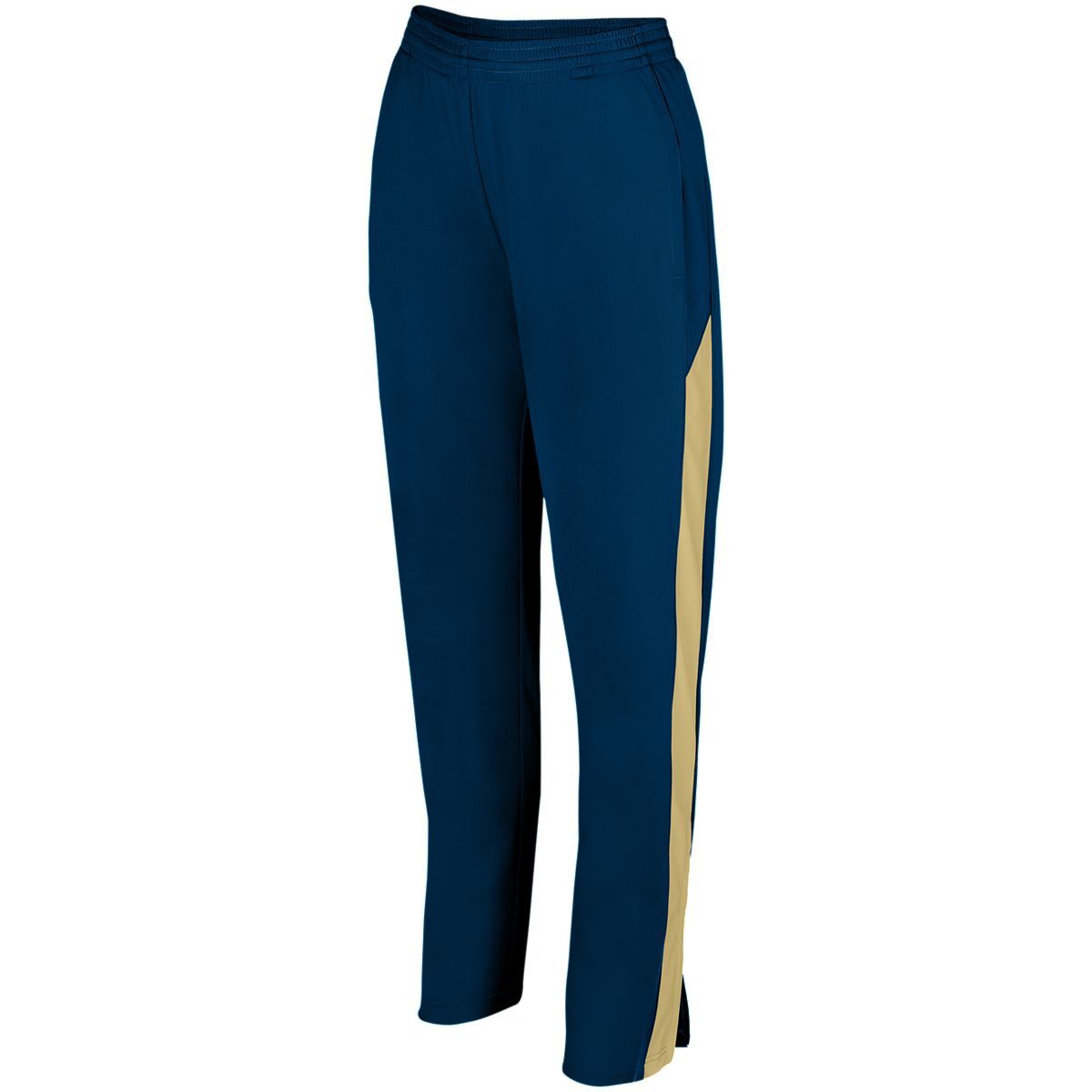 Augusta Sportswear Ladies Medalist Pant 2.0 in Navy/Vegas Gold  -Part of the Ladies, Ladies-Pants, Pants, Augusta-Products product lines at KanaleyCreations.com