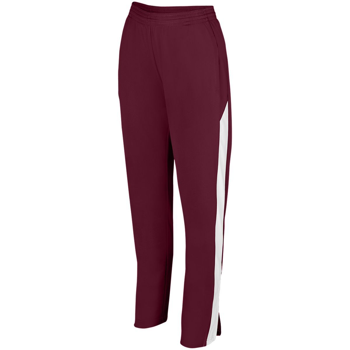 Augusta Sportswear Ladies Medalist Pant 2.0 in Maroon/White  -Part of the Ladies, Ladies-Pants, Pants, Augusta-Products product lines at KanaleyCreations.com