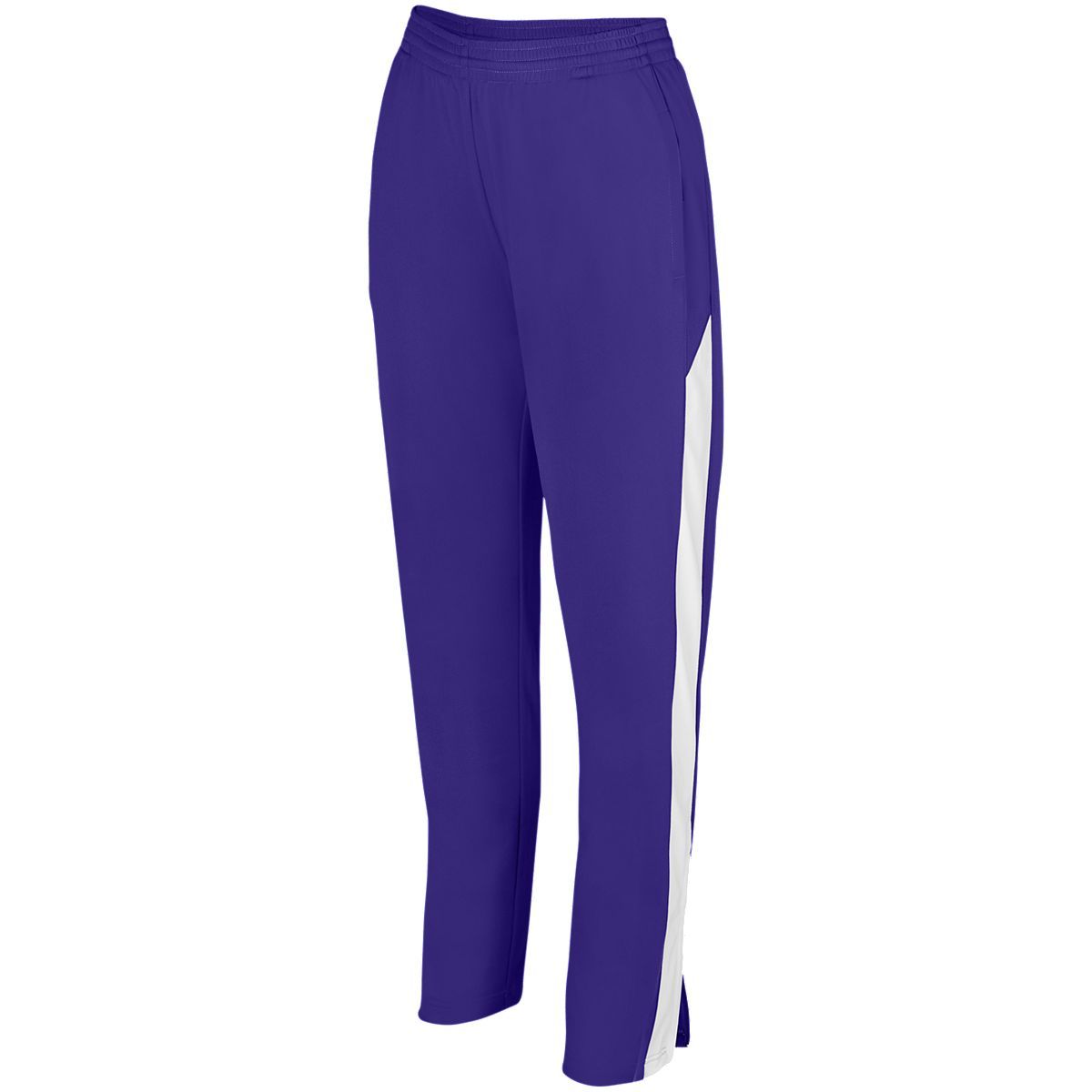 Augusta Sportswear Ladies Medalist Pant 2.0 in Purple/White  -Part of the Ladies, Ladies-Pants, Pants, Augusta-Products product lines at KanaleyCreations.com