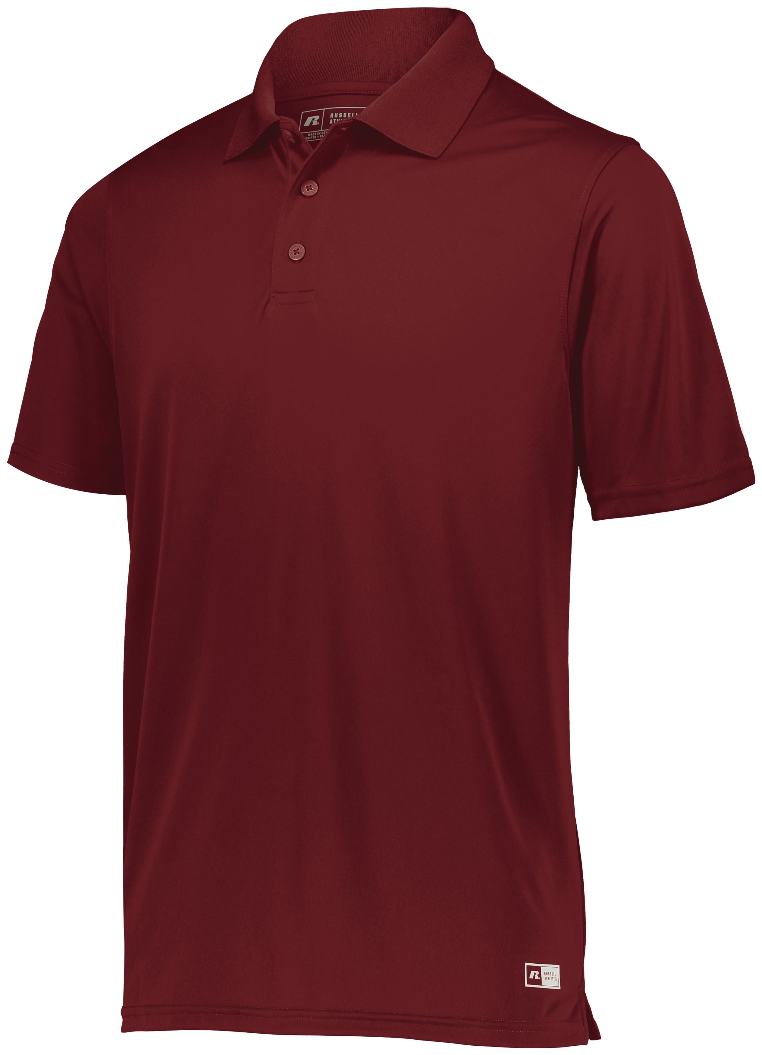 Russell Athletic Essential Polo in Cardinal  -Part of the Adult, Adult-Polos, Polos, Russell-Athletic-Products, Shirts, Corporate-Collection product lines at KanaleyCreations.com