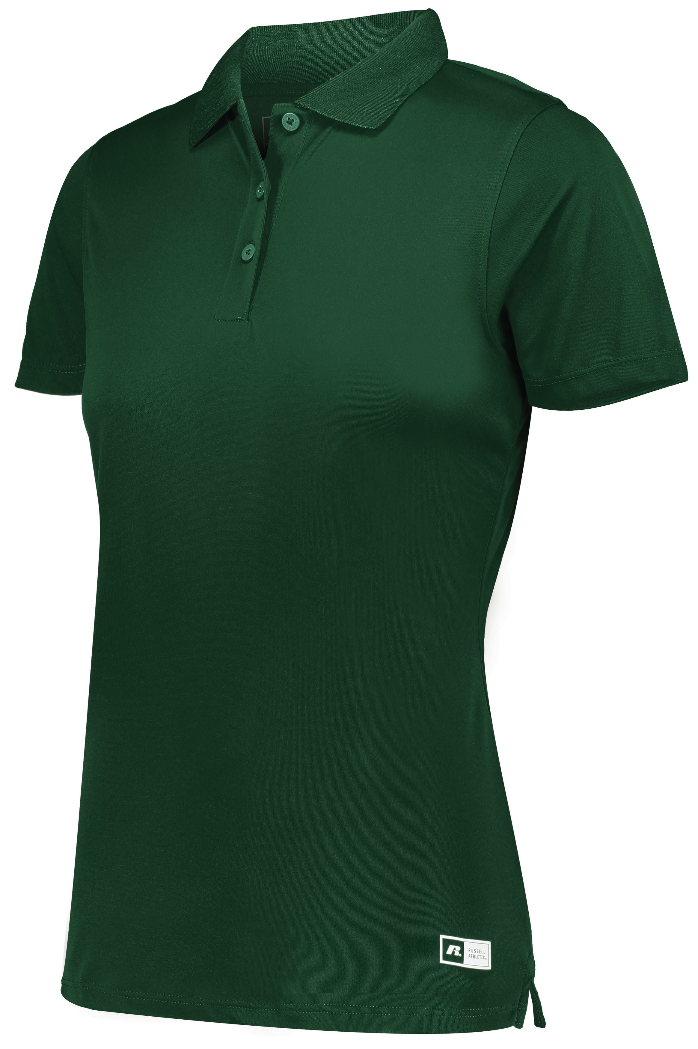 Russell Athletic Ladies Essential Polo in Dark Green  -Part of the Ladies, Ladies-Polo, Polos, Russell-Athletic-Products, Shirts, Corporate-Collection product lines at KanaleyCreations.com