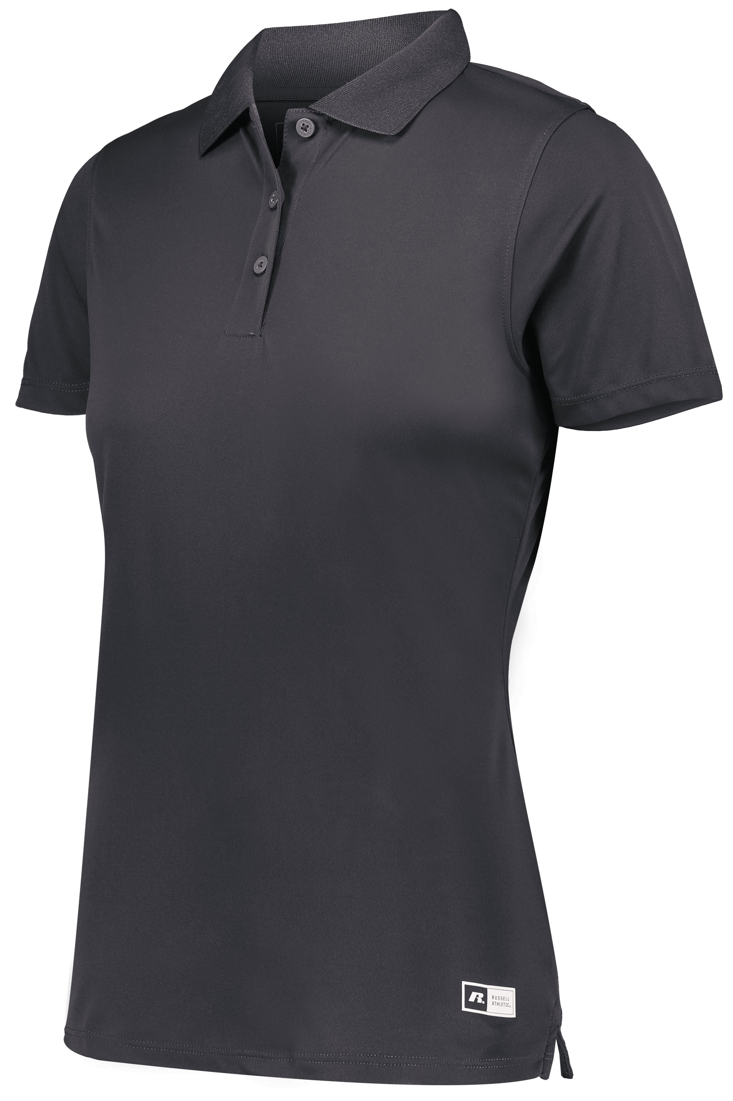 Russell Athletic Ladies Essential Polo in Stealth  -Part of the Ladies, Ladies-Polo, Polos, Russell-Athletic-Products, Shirts, Corporate-Collection product lines at KanaleyCreations.com