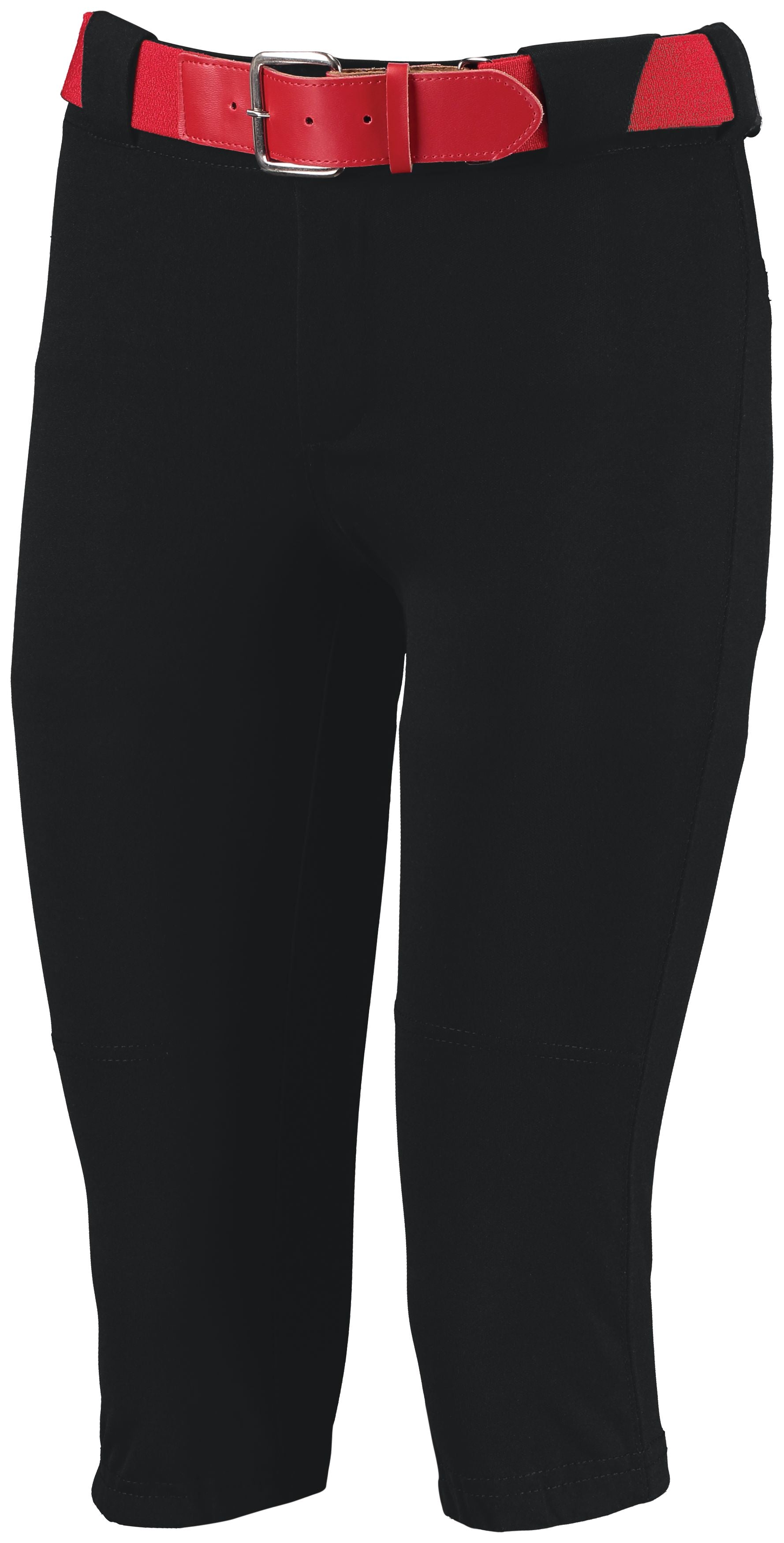 Russell Athletic Girls Low Rise Knicker Length Pant in Black  -Part of the Girls, Softball, Russell-Athletic-Products product lines at KanaleyCreations.com