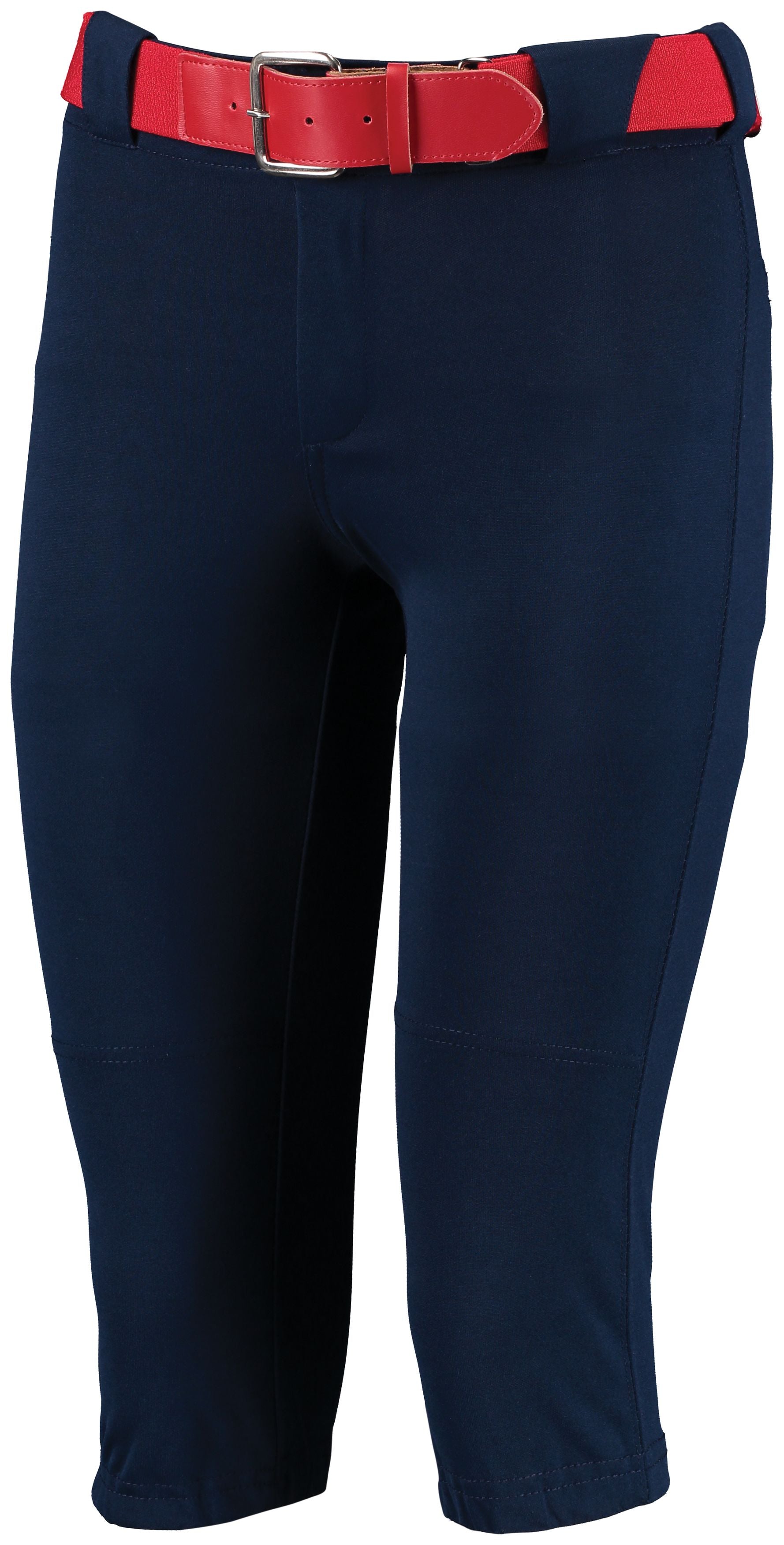 Russell Athletic Girls Low Rise Knicker Length Pant in Navy  -Part of the Girls, Softball, Russell-Athletic-Products product lines at KanaleyCreations.com