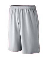 Augusta Sportswear Longer Length Wicking Mesh Athletic Shorts in Silver Grey  -Part of the Adult, Adult-Shorts, Augusta-Products product lines at KanaleyCreations.com