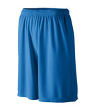 Augusta Sportswear Youth Longer Length Wicking Shorts With Pockets in Royal  -Part of the Youth, Youth-Shorts, Augusta-Products product lines at KanaleyCreations.com