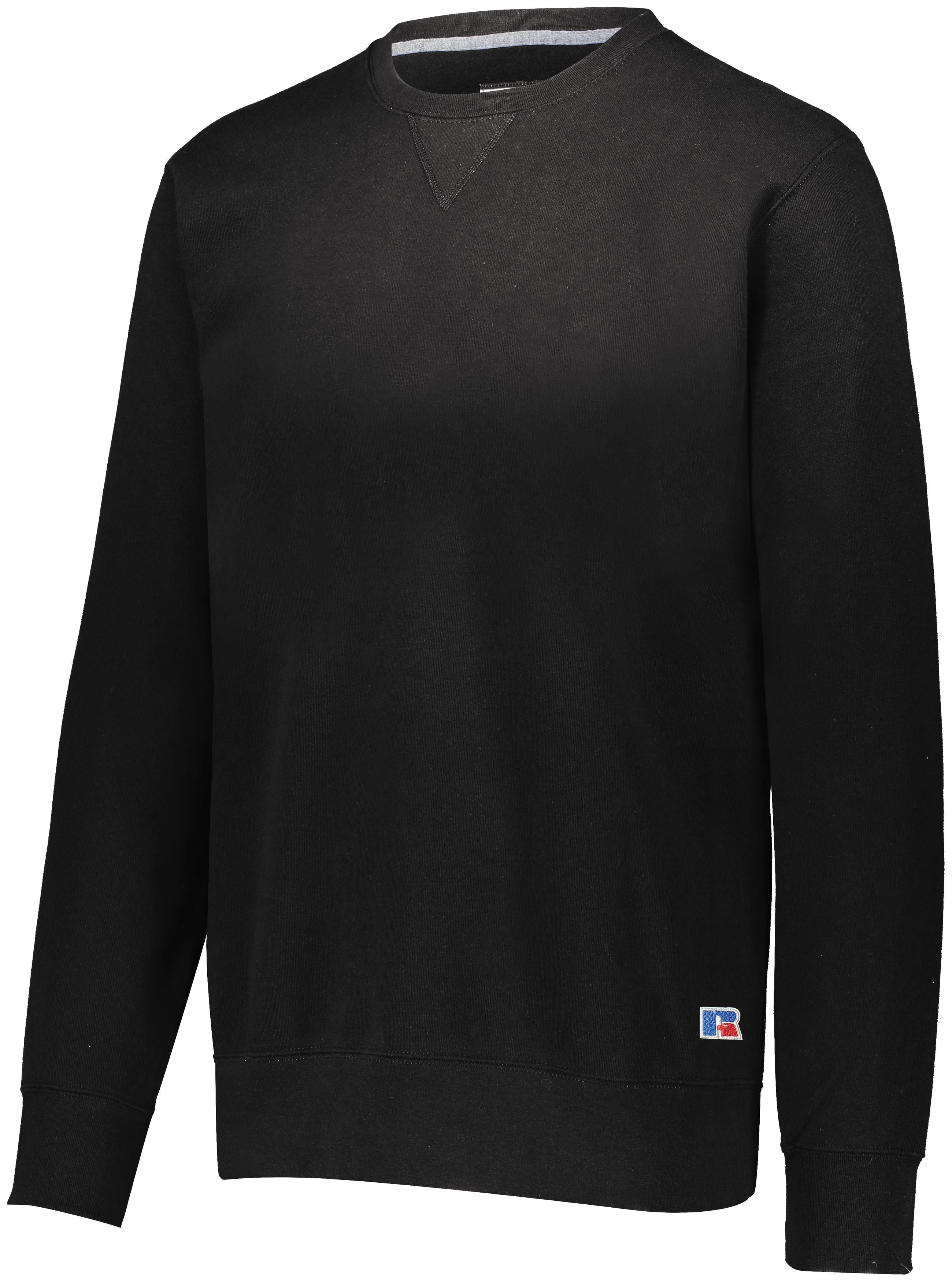 Russell Athletic 80/20 Fleece Crew in Black  -Part of the Adult, Russell-Athletic-Products product lines at KanaleyCreations.com
