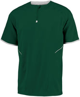 Russell Athletic Short Sleeve Pullover in Dark Green/White  -Part of the Adult, Baseball, Russell-Athletic-Products, Shirts, All-Sports, All-Sports-1 product lines at KanaleyCreations.com