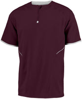 Russell Athletic Short Sleeve Pullover in Maroon/White  -Part of the Adult, Baseball, Russell-Athletic-Products, Shirts, All-Sports, All-Sports-1 product lines at KanaleyCreations.com