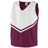 Augusta Sportswear Ladies Pride Shell in Maroon/White/White  -Part of the Ladies, Augusta-Products, Cheer, Shirts product lines at KanaleyCreations.com