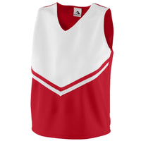 Augusta Sportswear Ladies Pride Shell in Red/White/White  -Part of the Ladies, Augusta-Products, Cheer, Shirts product lines at KanaleyCreations.com