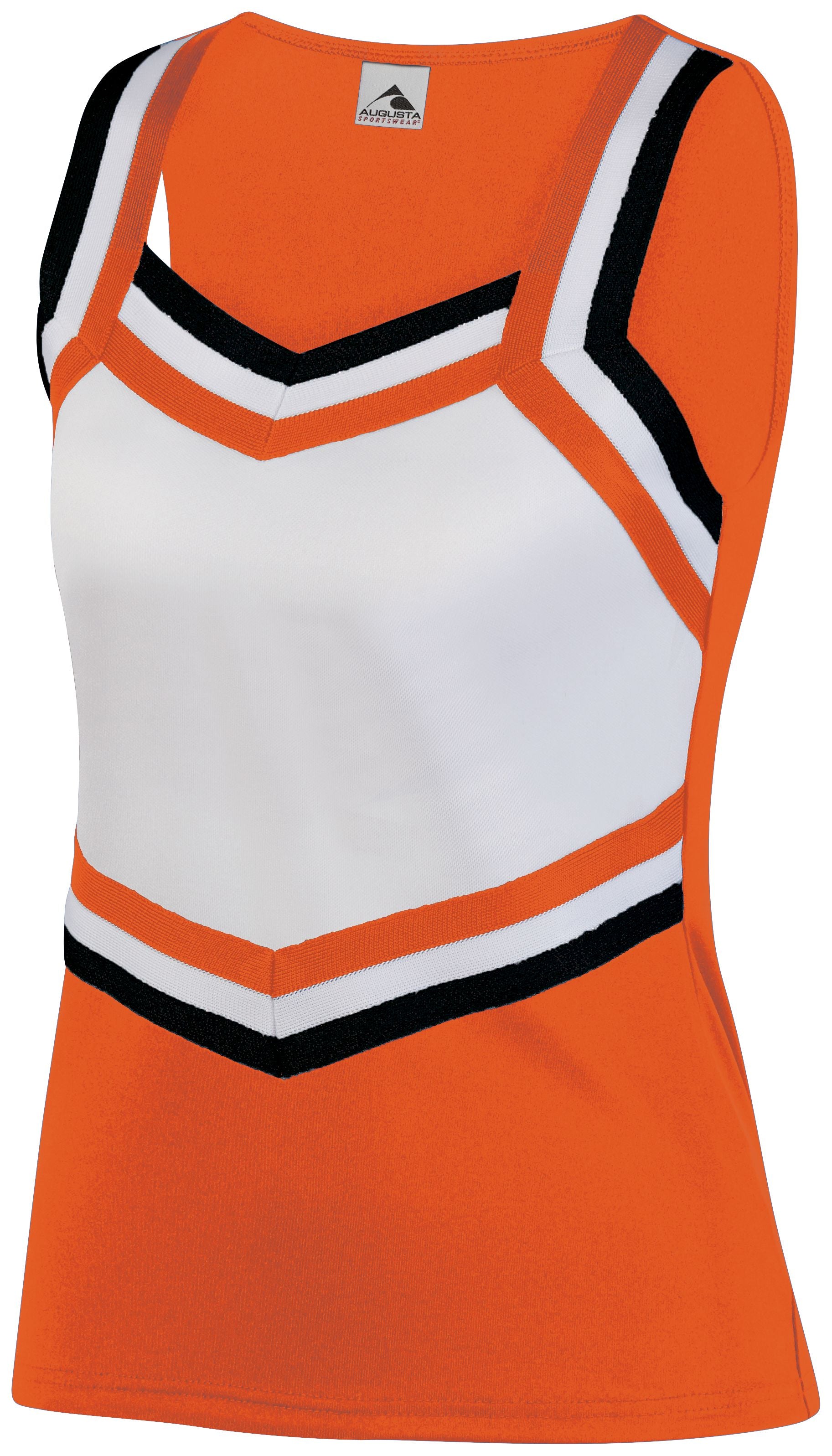 Augusta Sportswear Girls Pike Shell in Orange/White/Black  -Part of the Girls, Augusta-Products, Cheer, Shirts product lines at KanaleyCreations.com