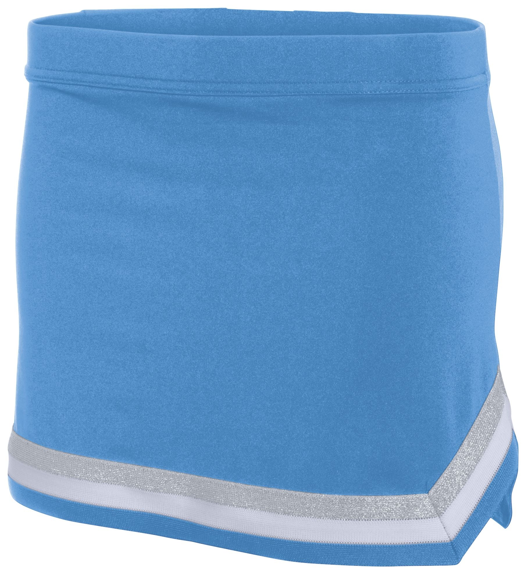 Augusta Sportswear Girls Pike Skirt in Columbia Blue/White/Metallic Silver  -Part of the Girls, Augusta-Products, Cheer product lines at KanaleyCreations.com
