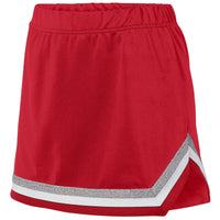 Augusta Sportswear Ladies Pike Skirt in Red/White/Metallic Silver  -Part of the Ladies, Augusta-Products, Cheer product lines at KanaleyCreations.com