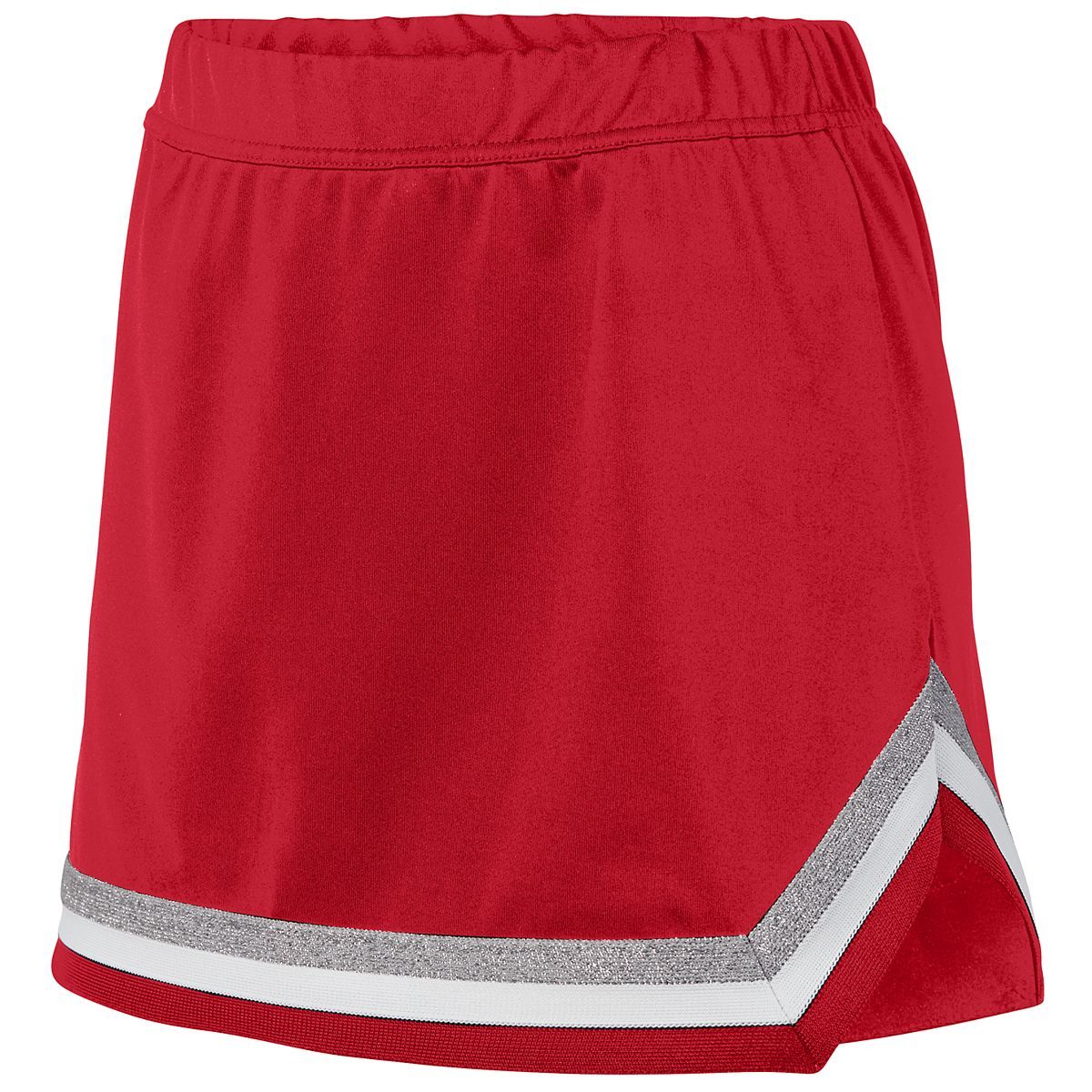 Augusta Sportswear Girls Pike Skirt in Red/White/Metallic Silver  -Part of the Girls, Augusta-Products, Cheer product lines at KanaleyCreations.com